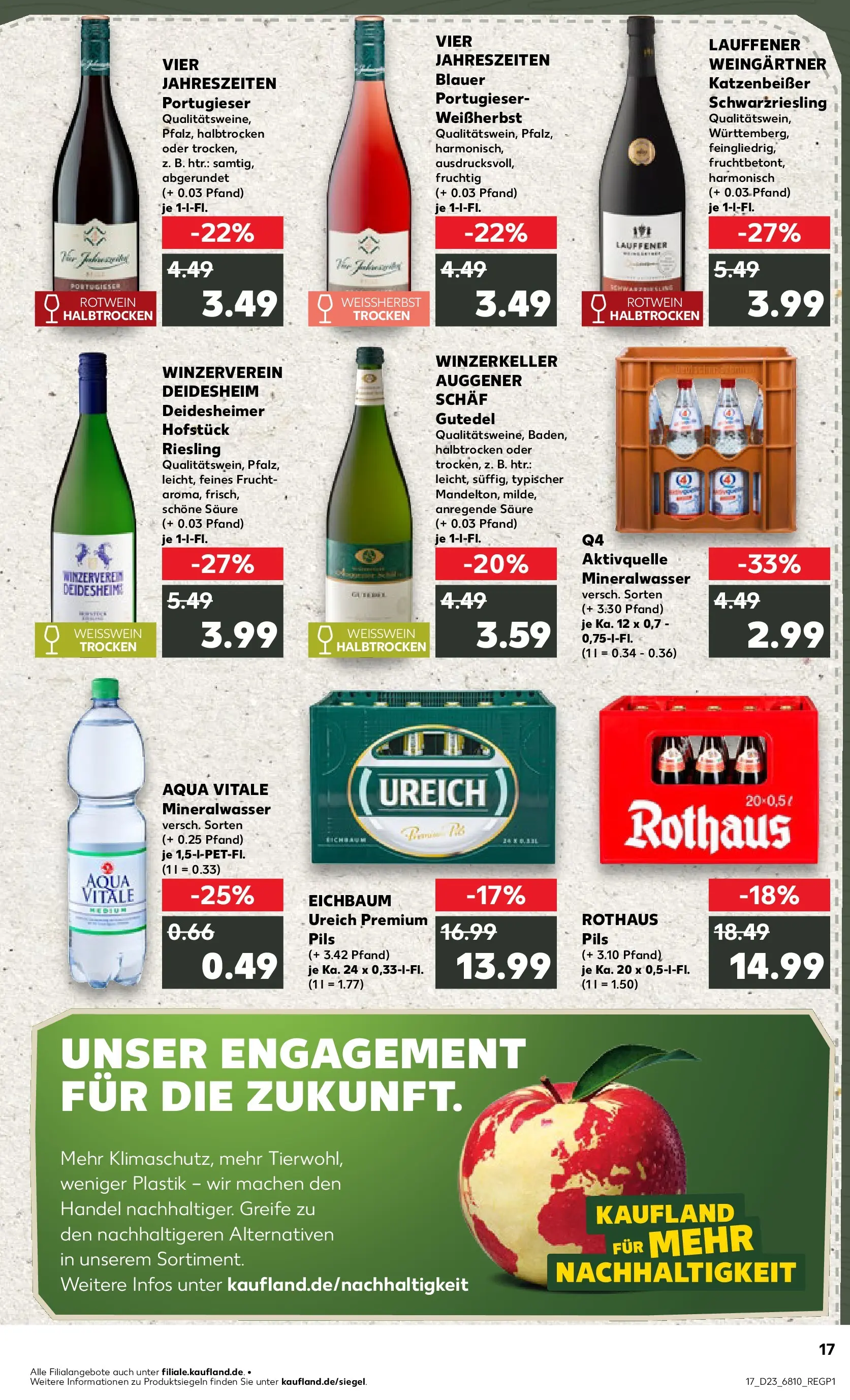 Prospekt Kaufland ab 04.06.2026 » Angebote Online zum Blättern | Seite: 17 | Produkte: Weißwein, Rotwein, Pils, Mineralwasser