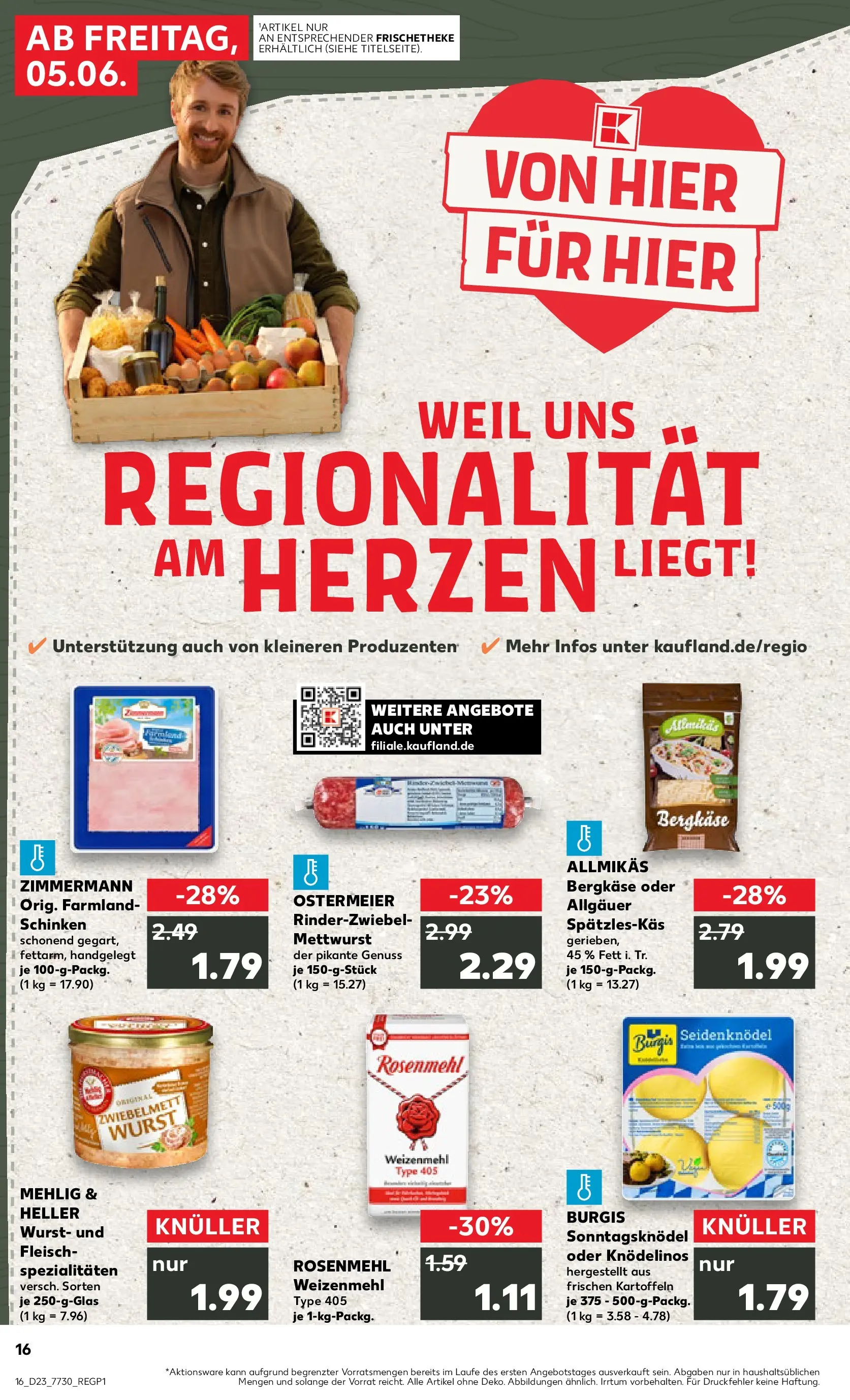 Prospekt Kaufland ab 04.06.2026 » Angebote Online zum Blättern | Seite: 16 | Produkte: Weizenmehl, Kartoffeln, Wurst, Schinken