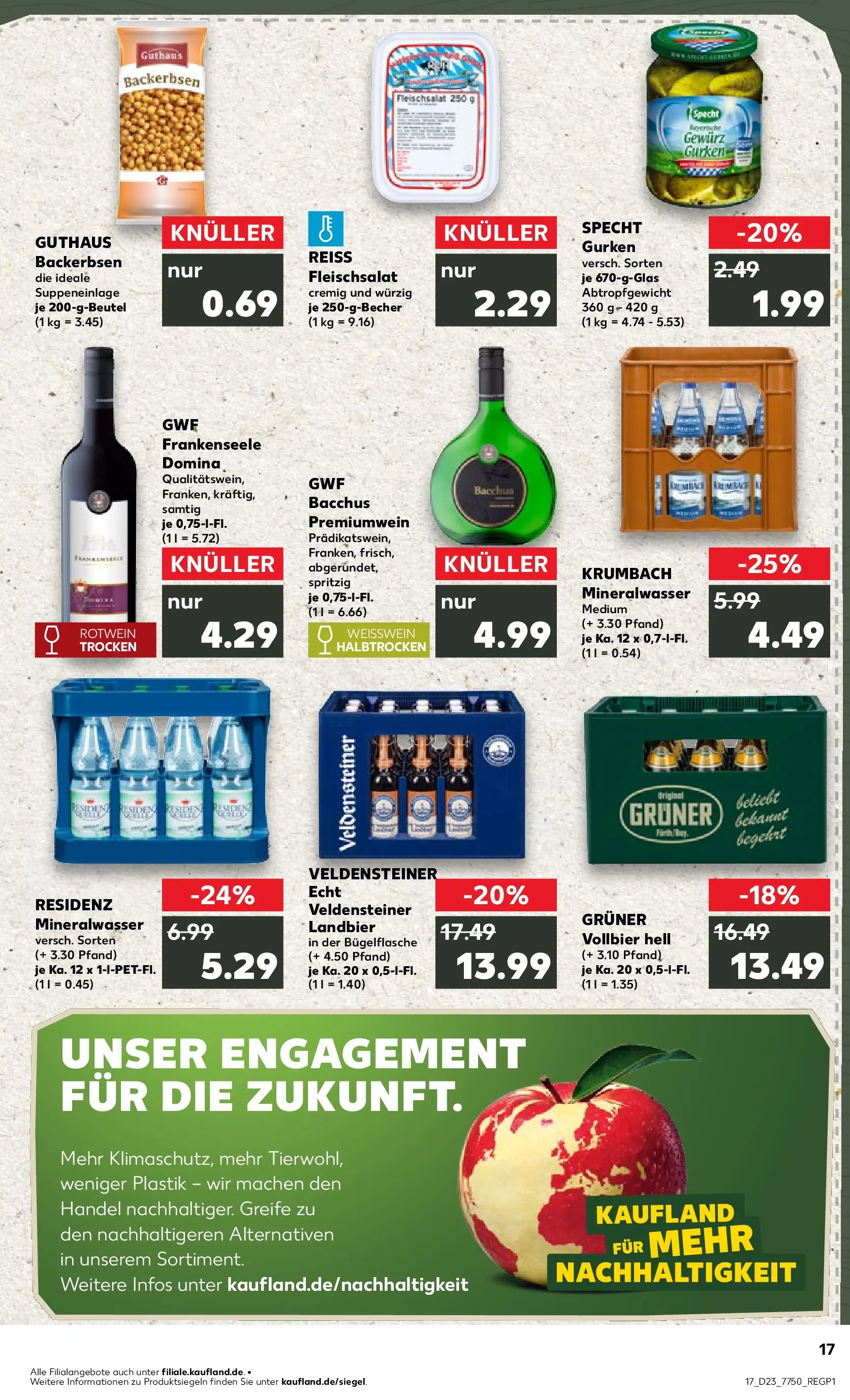 Prospekt Kaufland ab 04.06.2026 » Angebote Online zum Blättern | Seite: 17 | Produkte: Rotwein, Rotwein trocken, Weißwein halbtrocken, Gurken