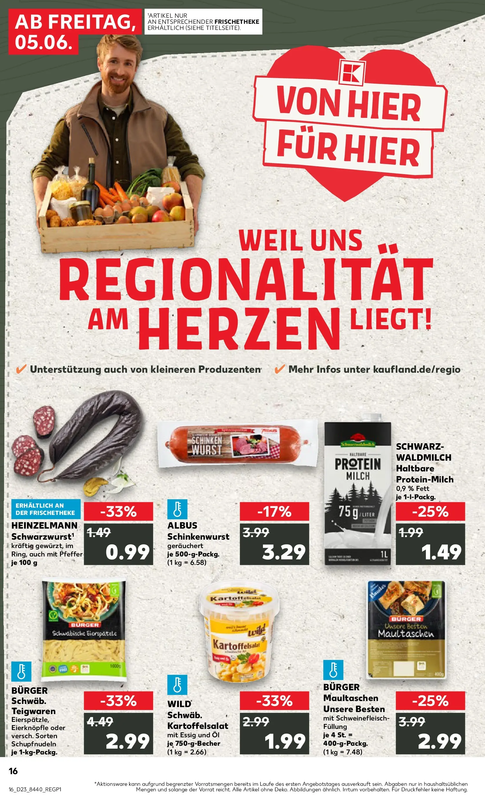 Prospekt Kaufland ab 01.06.2026 » Angebote und Werbung Online | Seite: 23 | Produkte: Milch, Burger, Pfeffer, Schinken Prospekt Kaufland ab 01.06.2026 » Angebote Online zum Blättern | Seite: 23 | Produkte: Milch, Burger, Pfeffer, Schinken