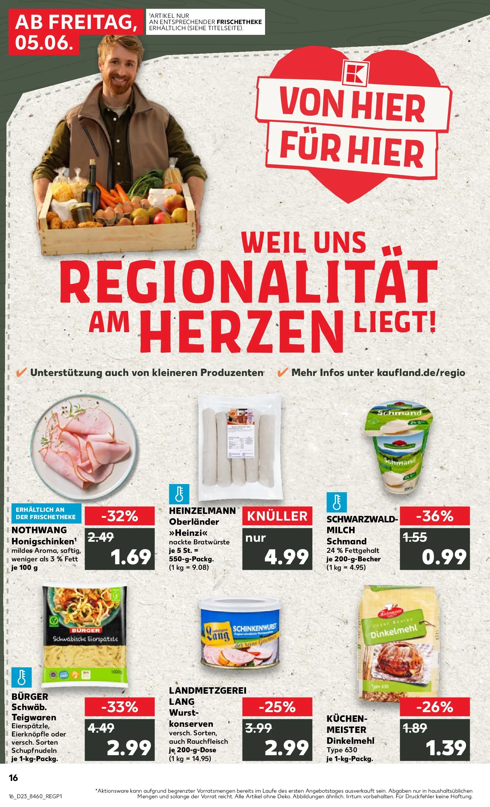 Prospekt Kaufland ab 01.06.2026 » Angebote und Werbung Online | Seite: 23 | Produkte: Milch, Burger, Wurst, Pasta Prospekt Kaufland ab 01.06.2026 » Angebote Online zum Blättern | Seite: 23 | Produkte: Milch, Burger, Wurst, Pasta