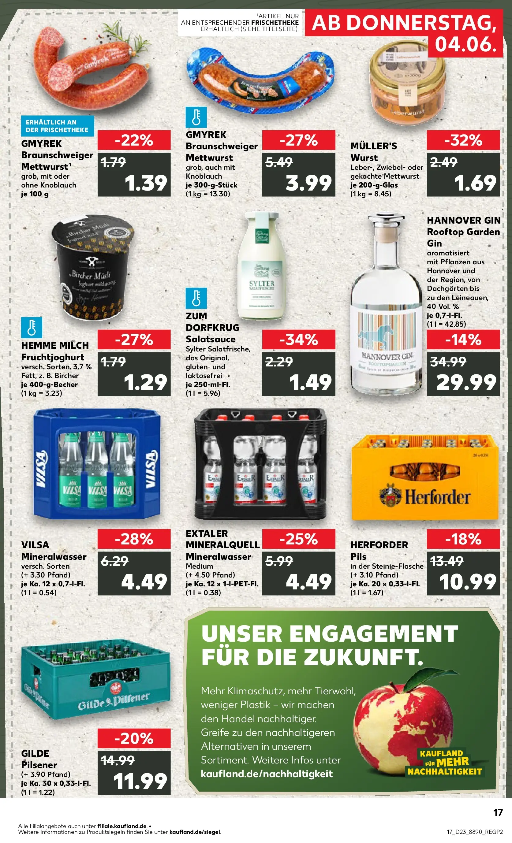 Prospekt Kaufland ab 04.06.2026 » Angebote Online zum Blättern | Seite: 17 | Produkte: Musli, Milch, Pils, Dressing