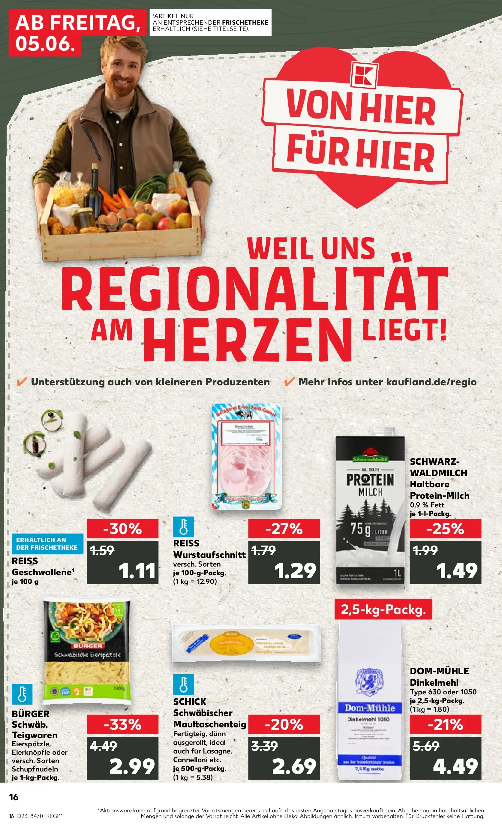 Prospekt Kaufland ab 04.06.2026 » Angebote Online zum Blättern | Seite: 16 | Produkte: Milch, Burger, Pasta