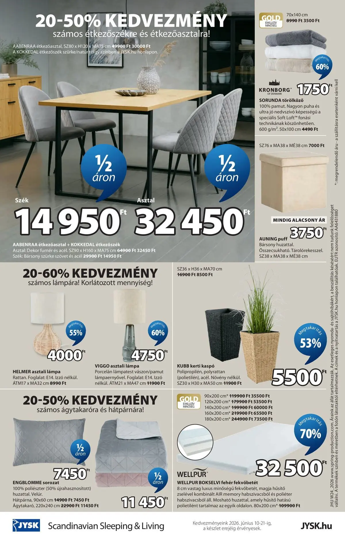 JYSK aktuális akciós újság - 2026.06.10. -tól/töl > akció, lapozható szórólap 🛍️ | Oldal: 17 | Termékek: Törölköző, Asztal, Foglalat, Asztali lámpa