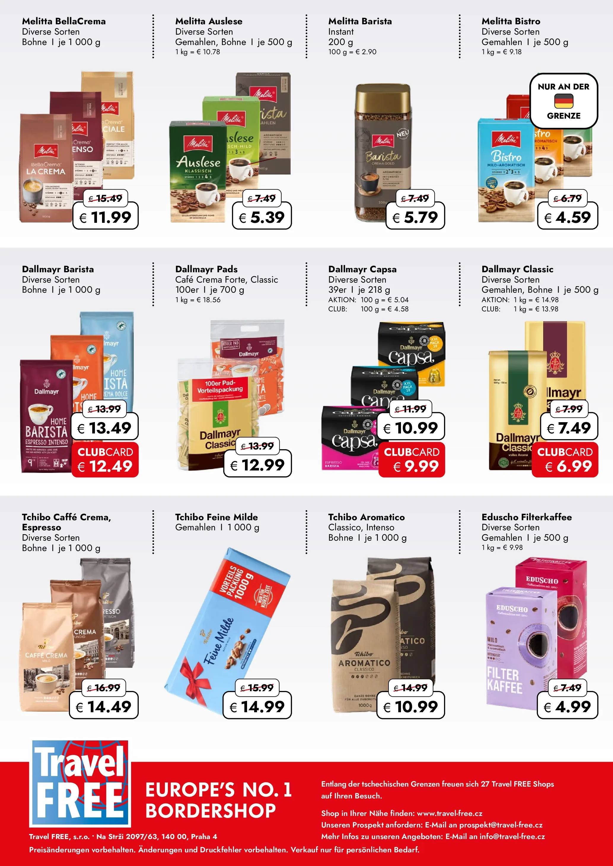 Travel FREE Aktionsangebote von 29.05.2026 - Aktuelle Angebote | Seite: 10 | Produkte: Kaffee
