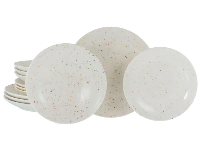 Tafelservice Confetti Creme, 12-teilig