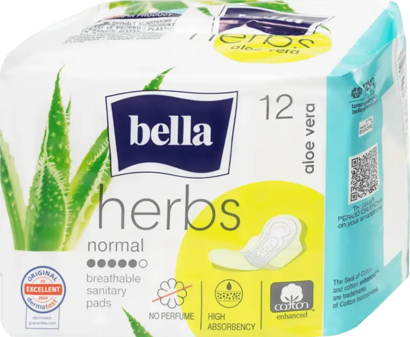 Absorbante normale igienice cu ierburi de aloe vera