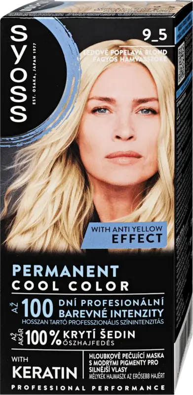 Vopsea de păr permanentă 9-5 Blond Perlat Rece