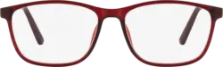 Ochelari de citit cu ramă completă, roșu &icirc;nchis transparent dioptri +1,50