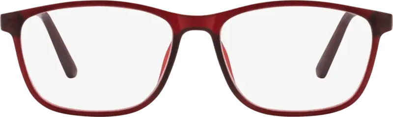 Ochelari de citit cu ramă completă, roșu &icirc;nchis transparent dioptri +1,50