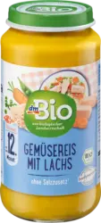 Meniu de orez cu legume și somon 12+