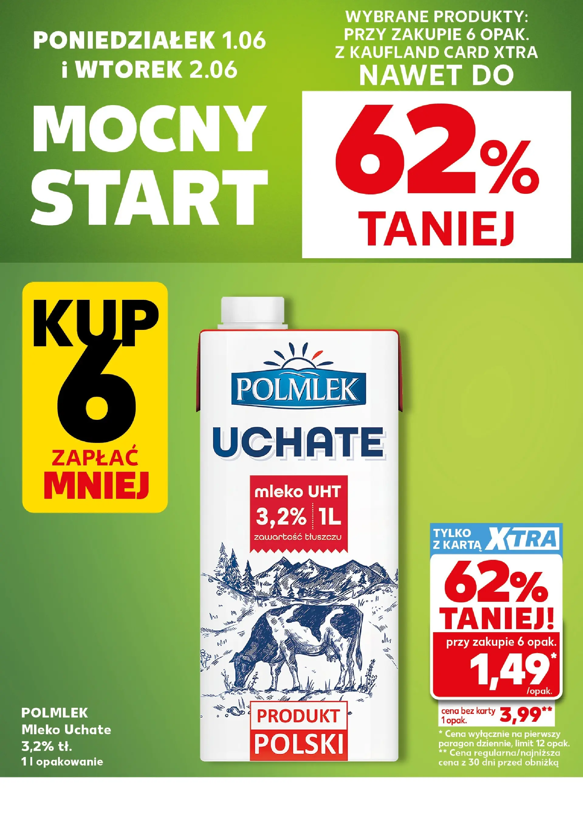 Kaufland - Kaufland Mocny Start ważny do 2.06 od 31.05.2026 - od jutra PDF | Strona: 2 | Produkty: Karta, Mleko