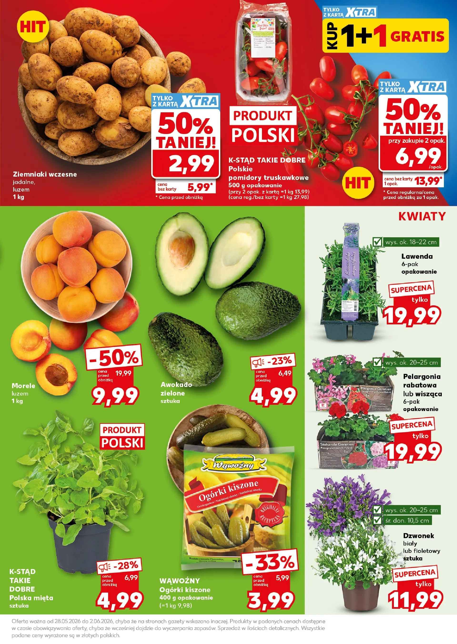 Kaufland gazetka - Super Sobota od 30.05.2026 - od jutra PDF | Strona: 5 | Produkty: Mięta, Morele, Ogórki, Ziemniaki
