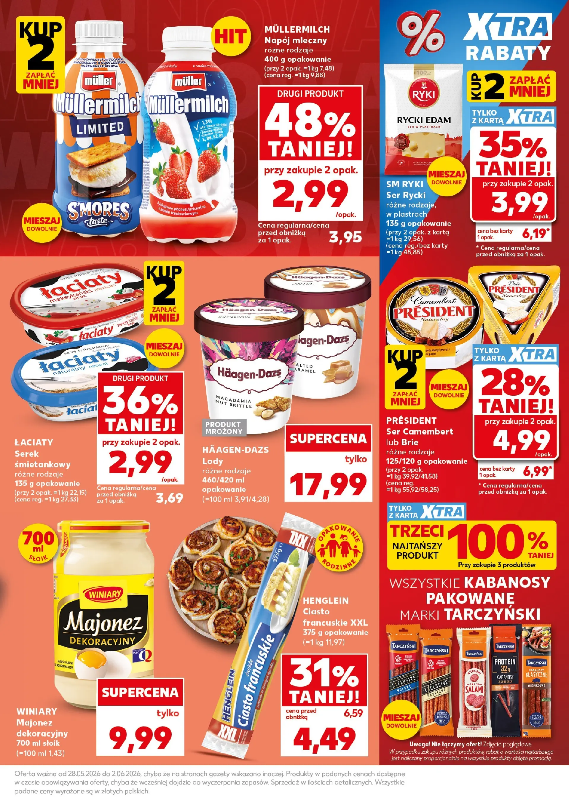 Kaufland - Kaufland Mocny Start ważny do 2.06 od 31.05.2026 - od jutra PDF | Strona: 9 | Produkty: Ciasto, Camembert, Salami, Lody