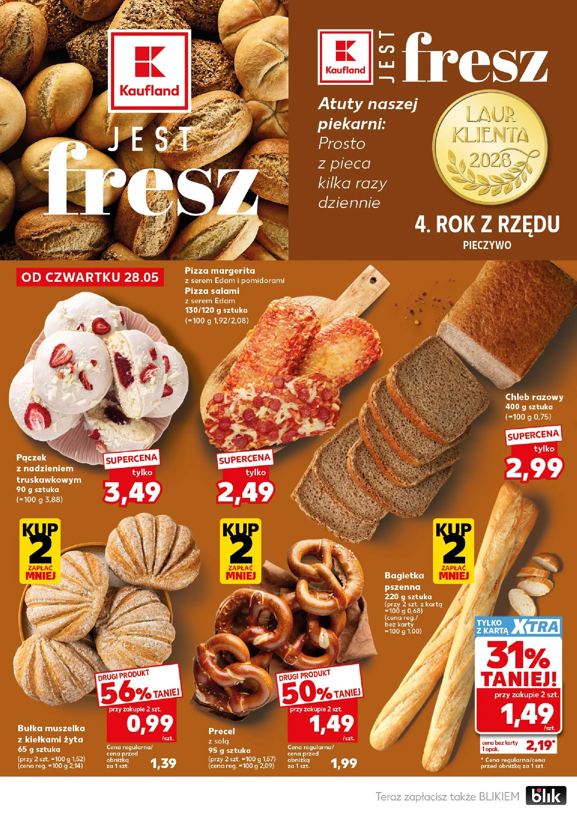 Kaufland - Kaufland Mocny Start ważny do 2.06 od 31.05.2026 - od jutra PDF | Strona: 16 | Produkty: Karta, Chleb, Salami, Pizza
