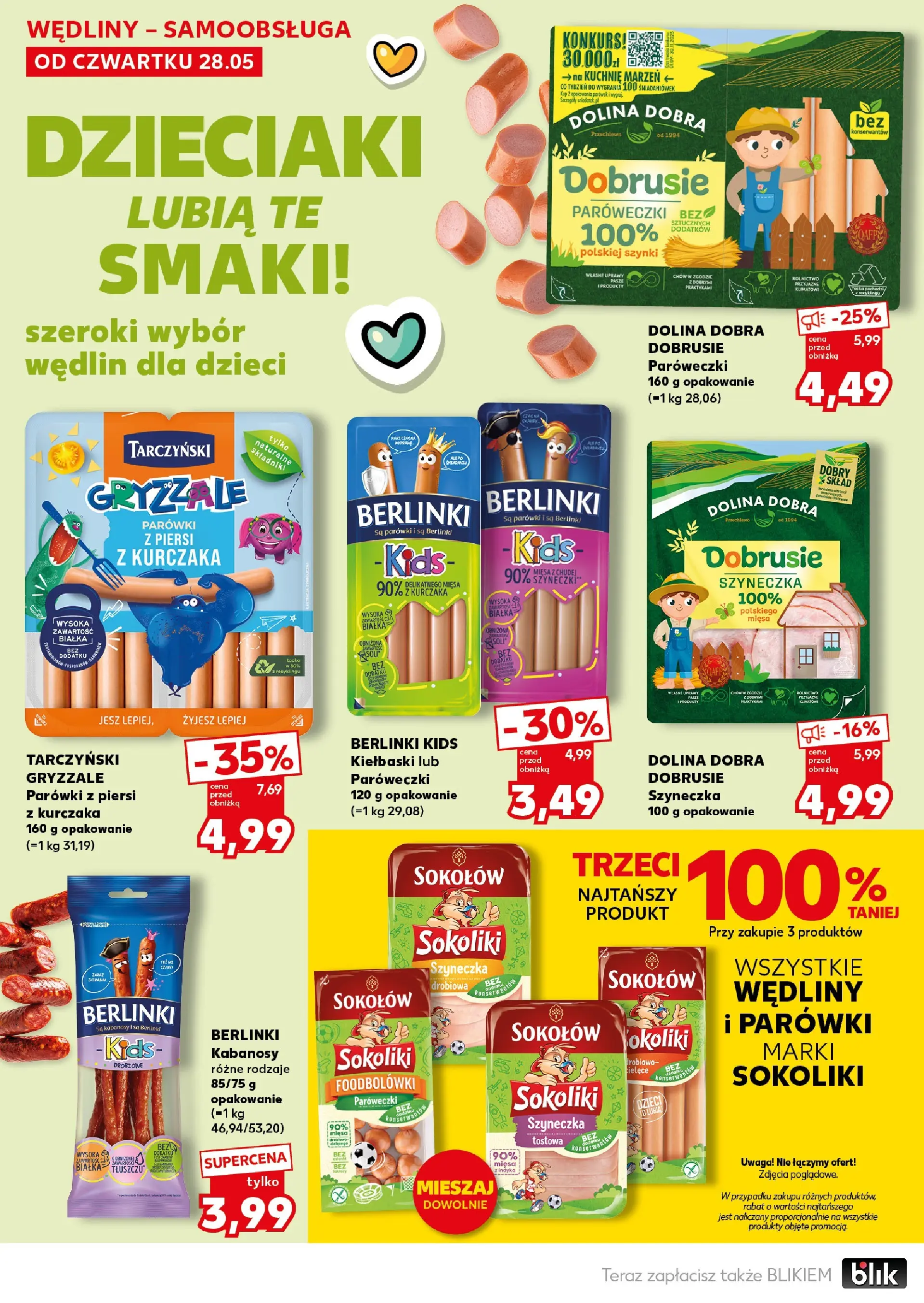 Kaufland - Kaufland Mocny Start ważny do 2.06 od 31.05.2026 - od jutra PDF | Strona: 22 | Produkty: Kabanosy, Parówki, Kiełbaski, Wędliny