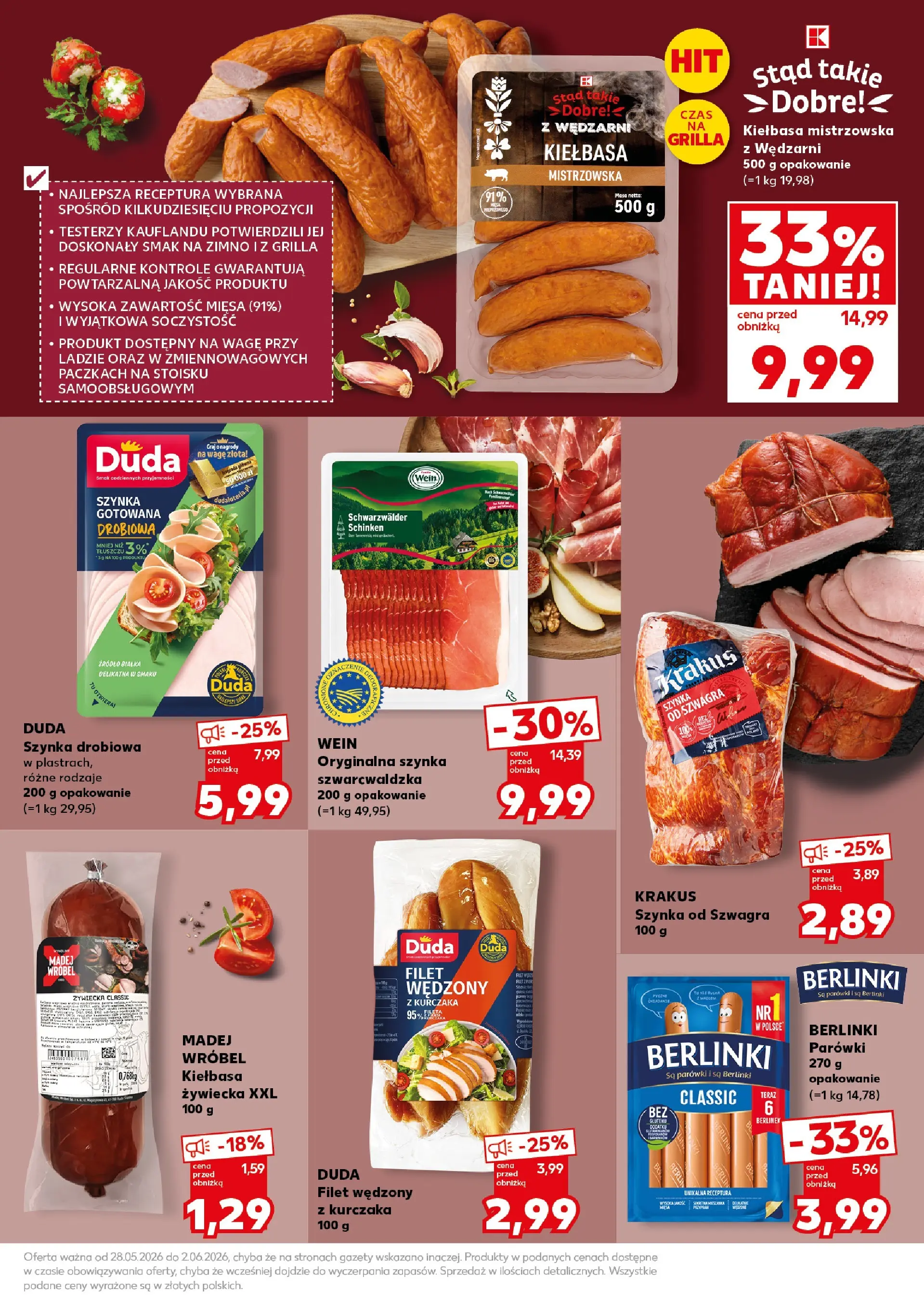 Kaufland - Kaufland Mocny Start ważny do 2.06 od 31.05.2026 - od jutra PDF | Strona: 23 | Produkty: Kiełbasa, Szynka drobiowa, Parówki, Szynka gotowana