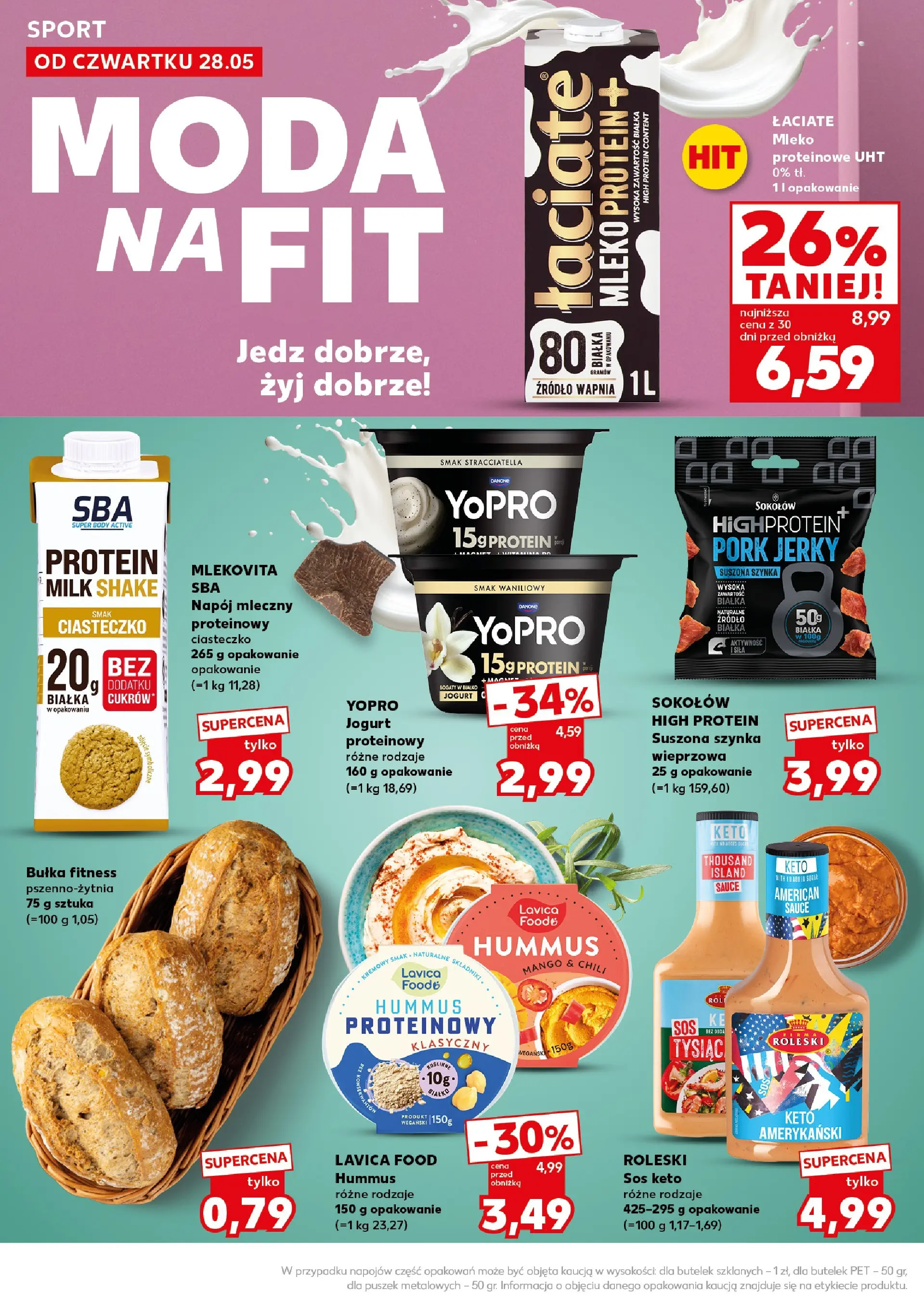 Kaufland gazetka - Super Sobota od 30.05.2026 - od jutra PDF | Strona: 20 | Produkty: Bułka fitness, Mleko, Jogurt, Sos