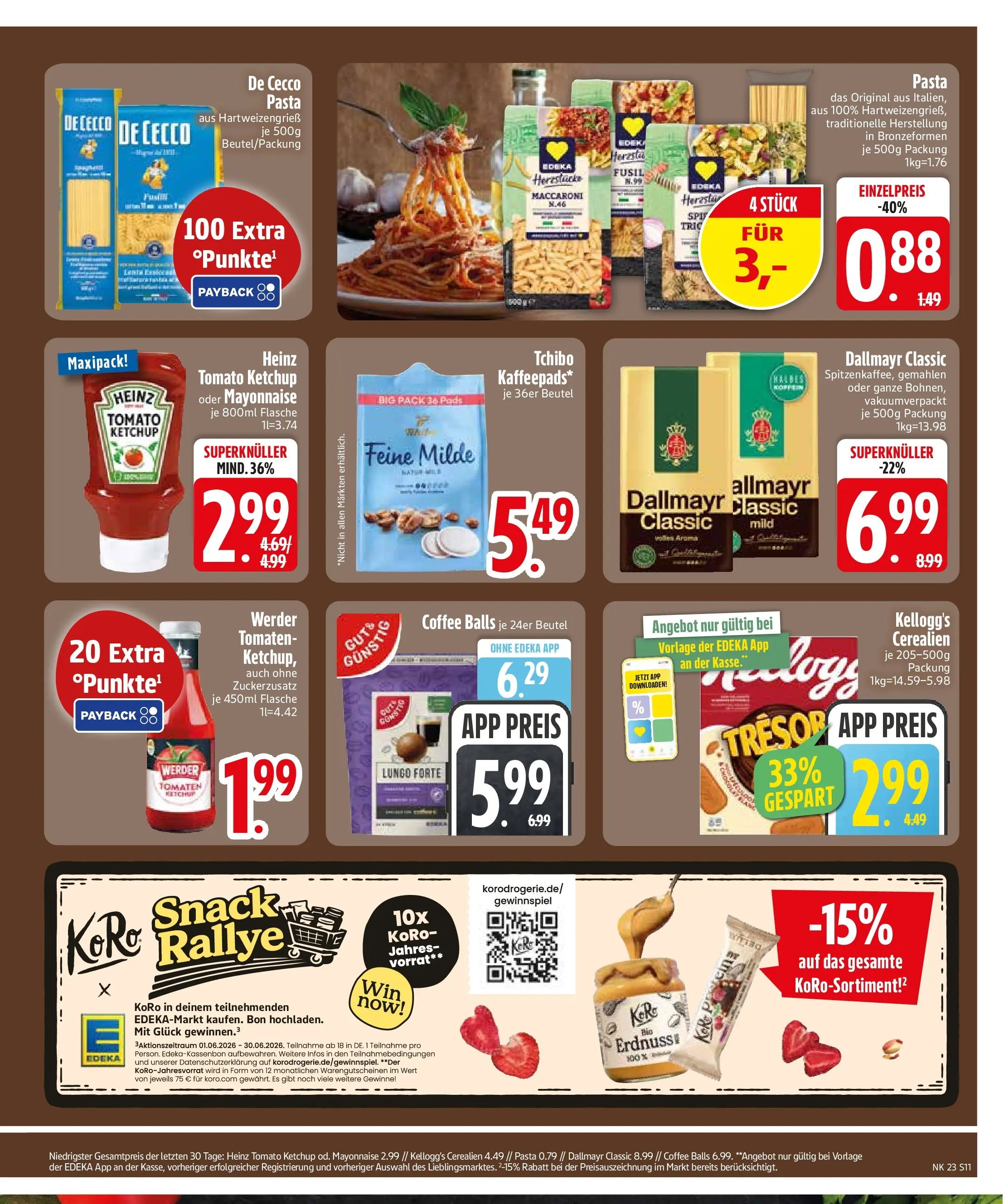 Edeka prospekt Rötz (ab 01.06.2026) » Angebote Online | Seite: 13 | Produkte: Kaffeepads, Mayonnaise, Pasta, Ketchup