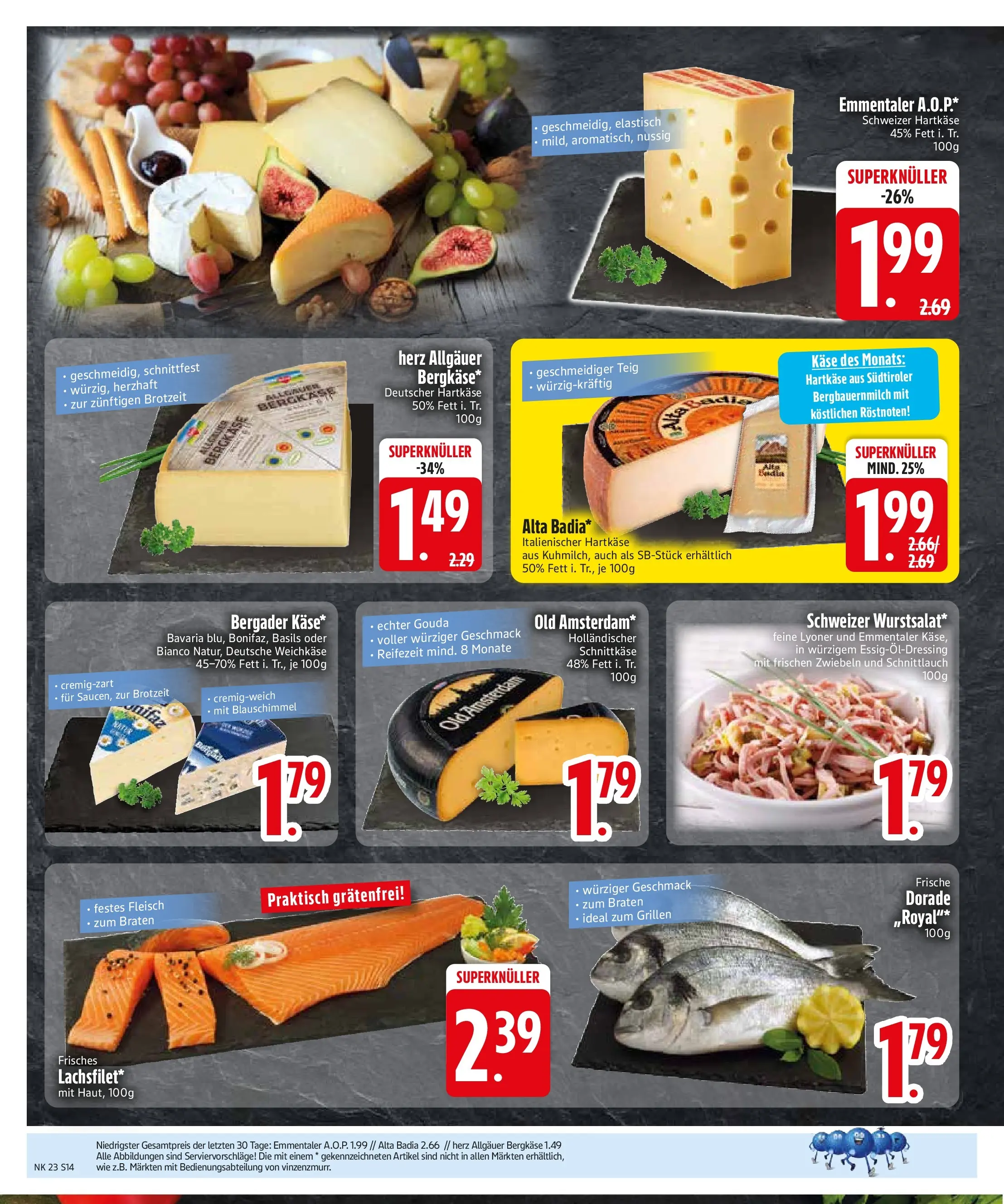Edeka prospekt Rötz (ab 01.06.2026) » Angebote Online | Seite: 16 | Produkte: Dorade, Käse, Gouda, Fleisch