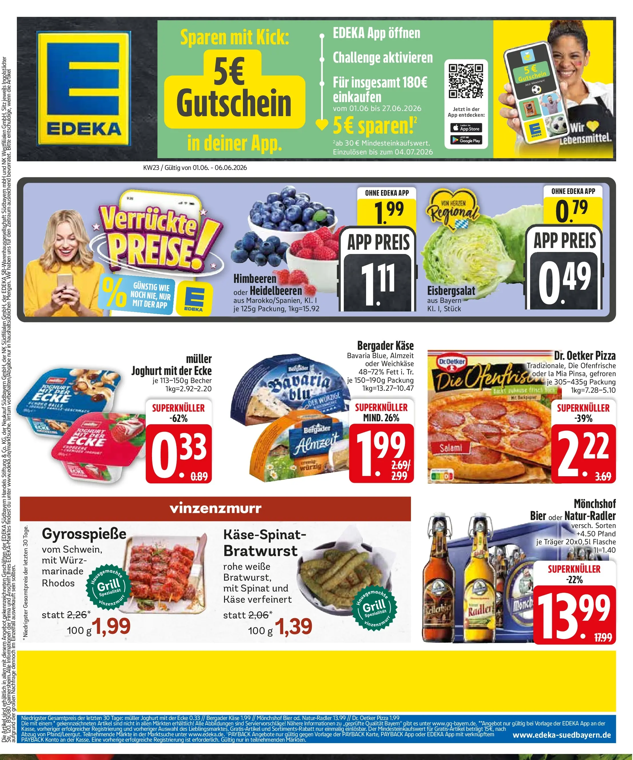 Edeka prospekt Haar (ab 01.06.2026) » Angebote Online | Seite: 3 | Produkte: Bier, Bratwurst, Heidelbeeren, Gyros