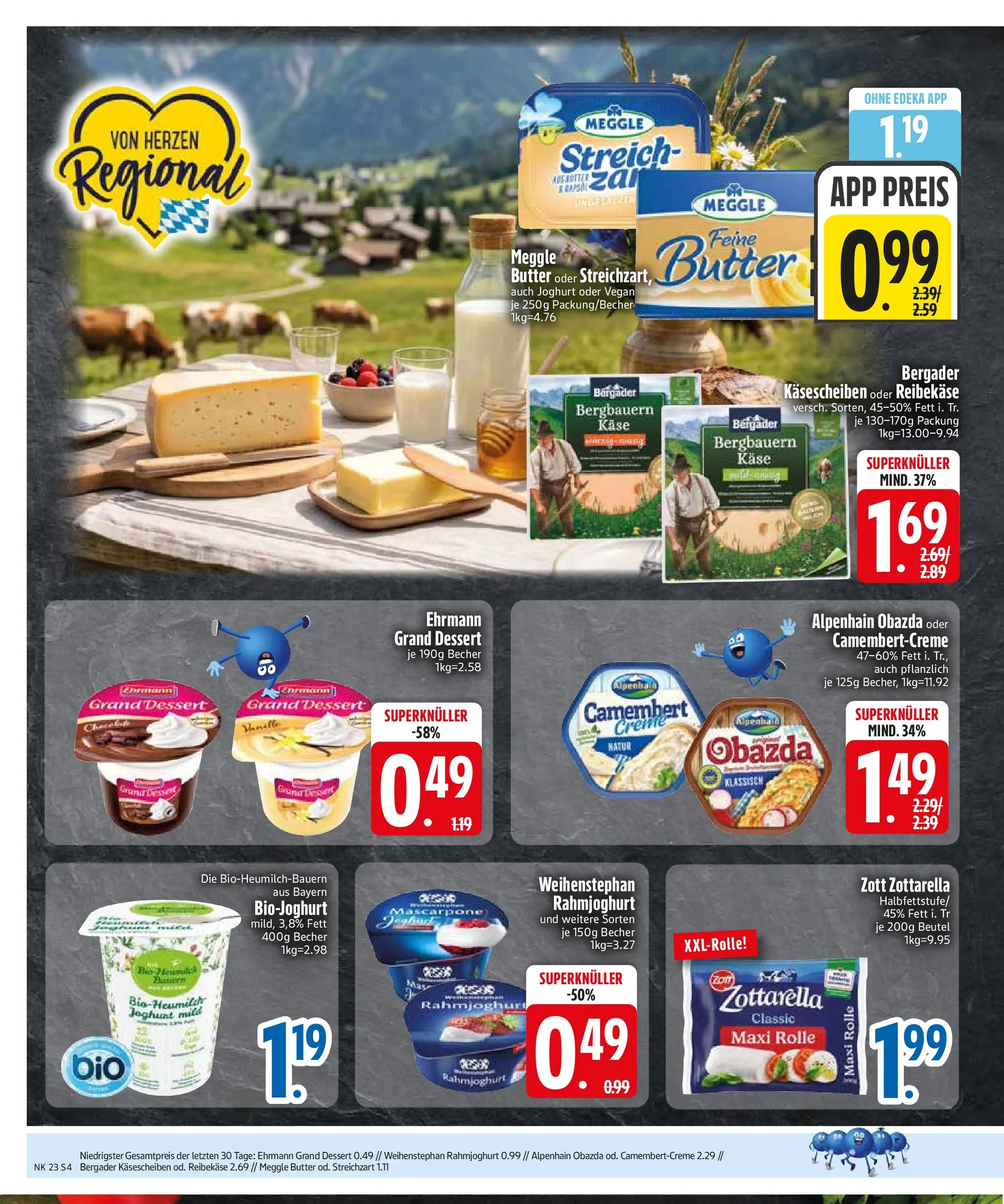 Edeka prospekt Rötz (ab 01.06.2026) » Angebote Online | Seite: 6 | Produkte: Mascarpone, Joghurt, Mozzarella, Meggle butter