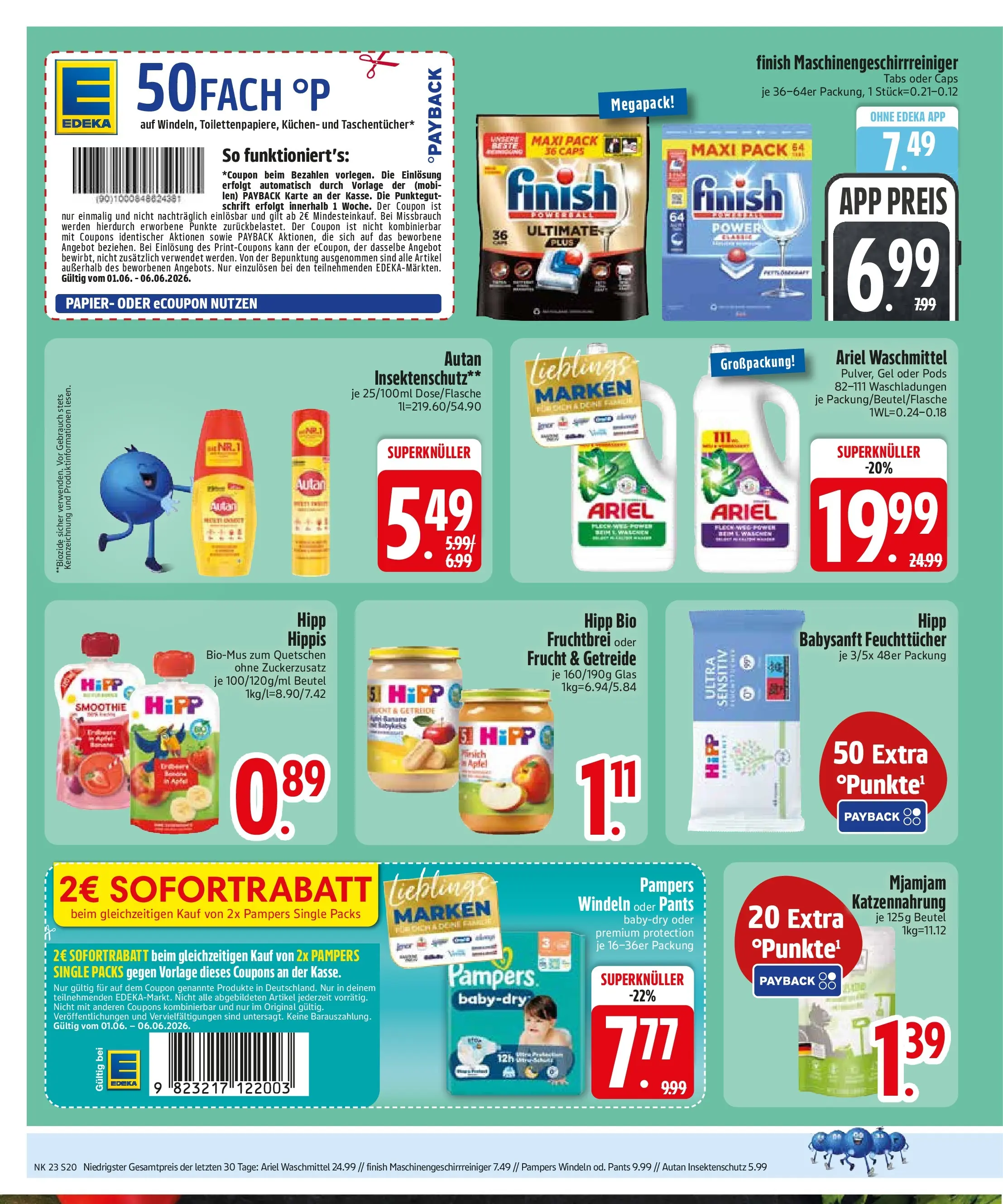 Edeka prospekt Rötz (ab 01.06.2026) » Angebote Online | Seite: 22 | Produkte: Pampers, Äpfel, Waschmittel, Kuchen