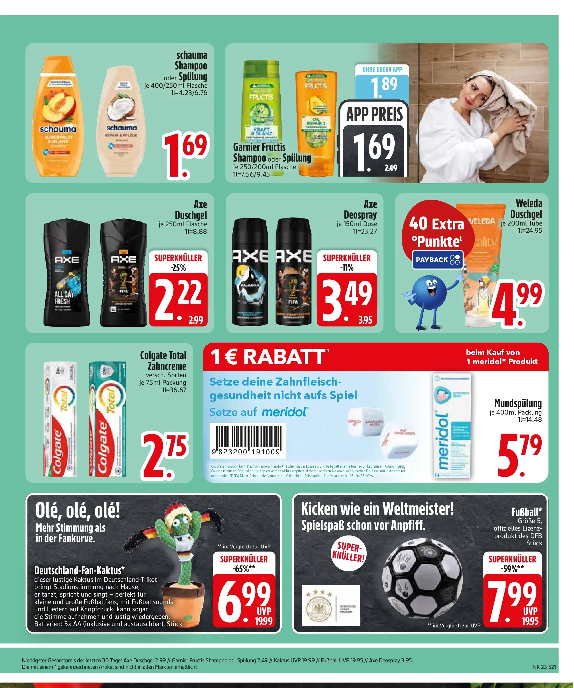 Edeka prospekt Rötz (ab 01.06.2026) » Angebote Online | Seite: 23 | Produkte: Spiel, Deodorant, Shower Gel, Deospray