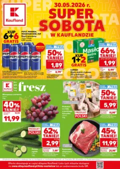 Pogląd oferty "Kaufland gazetka - Super Sobota" - ważna od 30.05.2026 Pogląd oferty "Kaufland gazetka - Super Sobota" - ważna od 30.05.2026