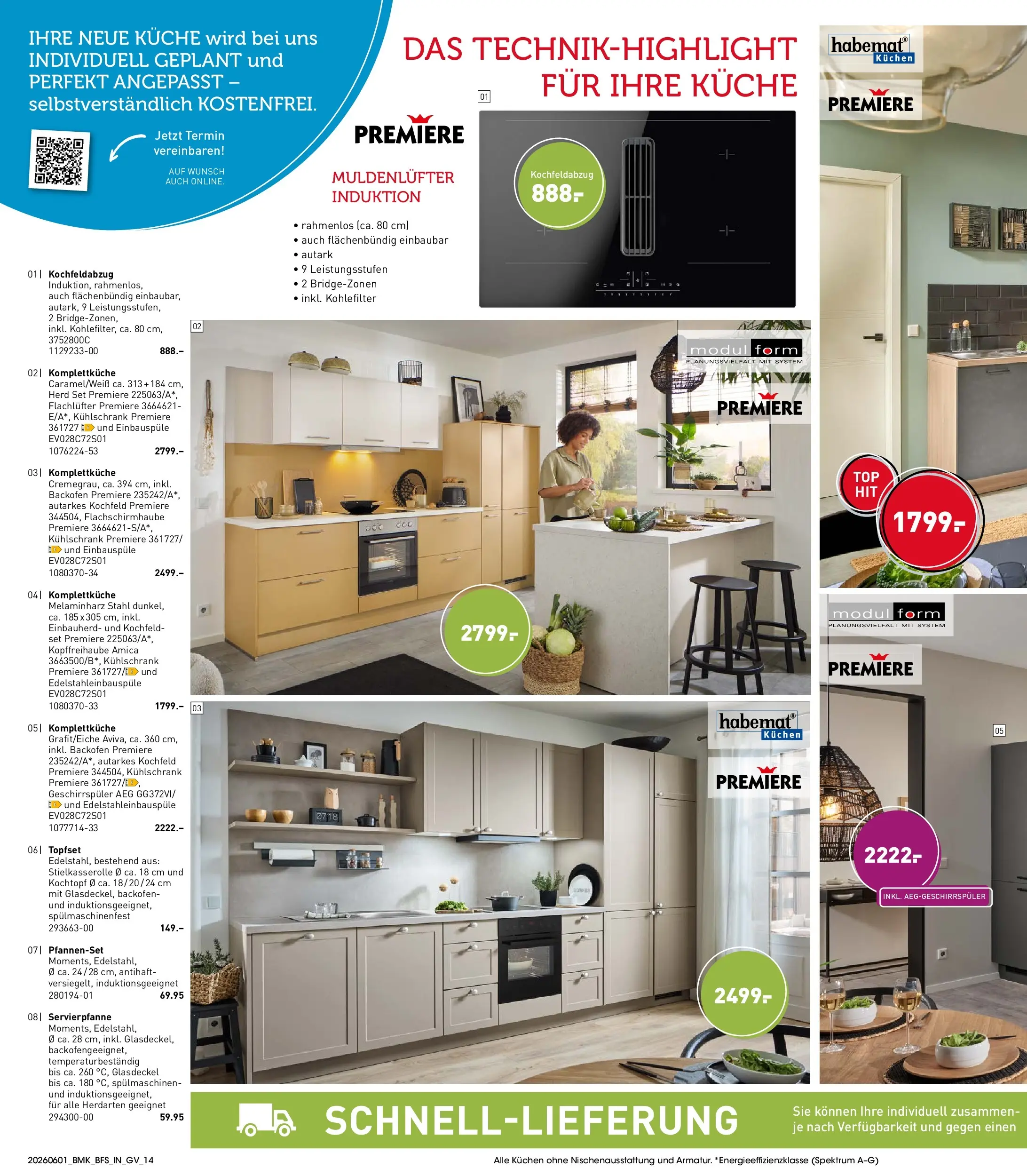 Möbel Martin Angebote und Trends zum Wohlfühlen (ab 01.06.2026) zum Blättern | Seite: 14 | Produkte: Herd, Kühlschrank, Kochfeld, Kuchen