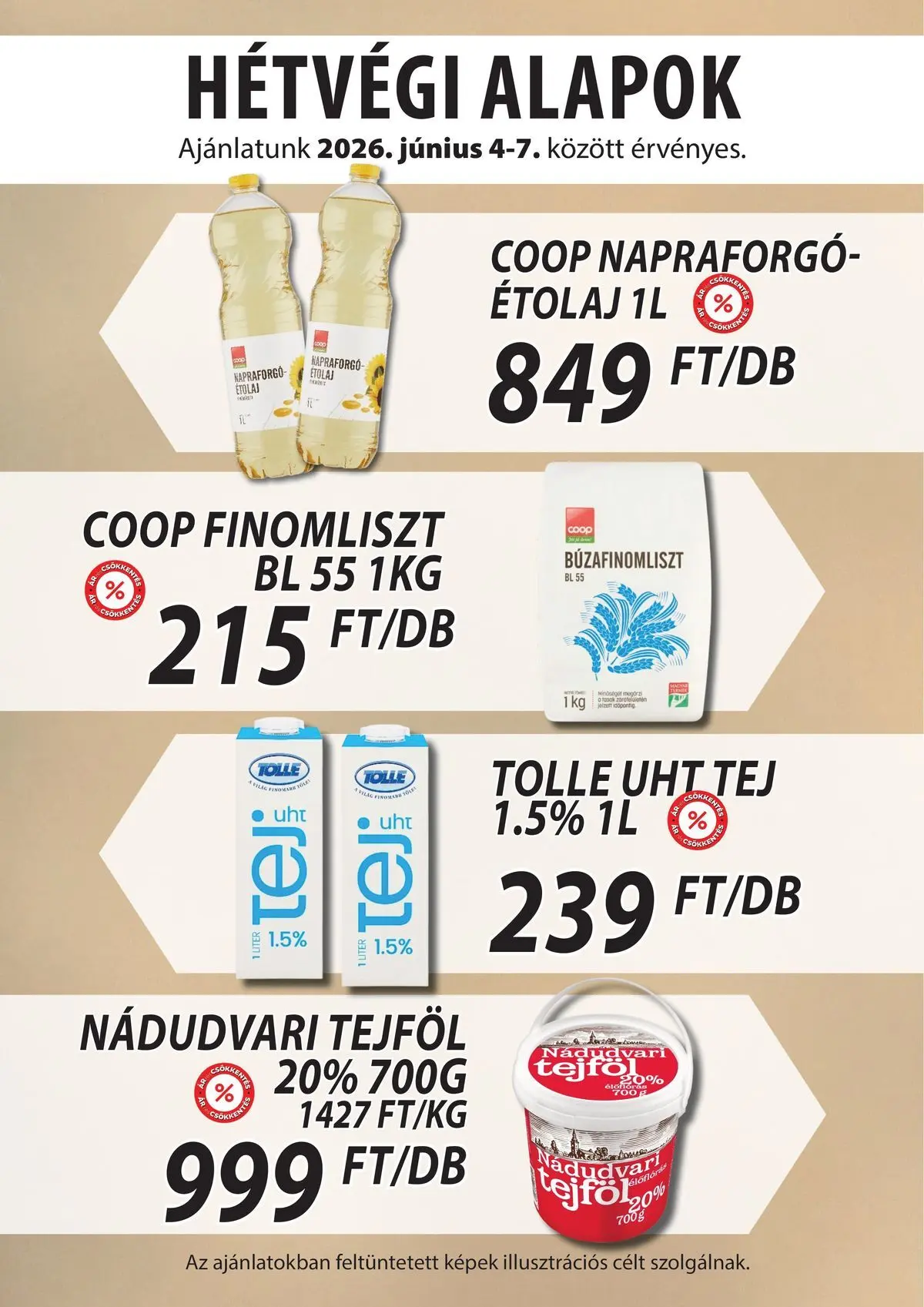 COOP Szolnok akciós újság Debrecen - 2026.06.04. -tól/töl > akció, lapozható szórólap 🛍️ | Oldal: 3 | Termékek: Étolaj, Tej, Tejföl