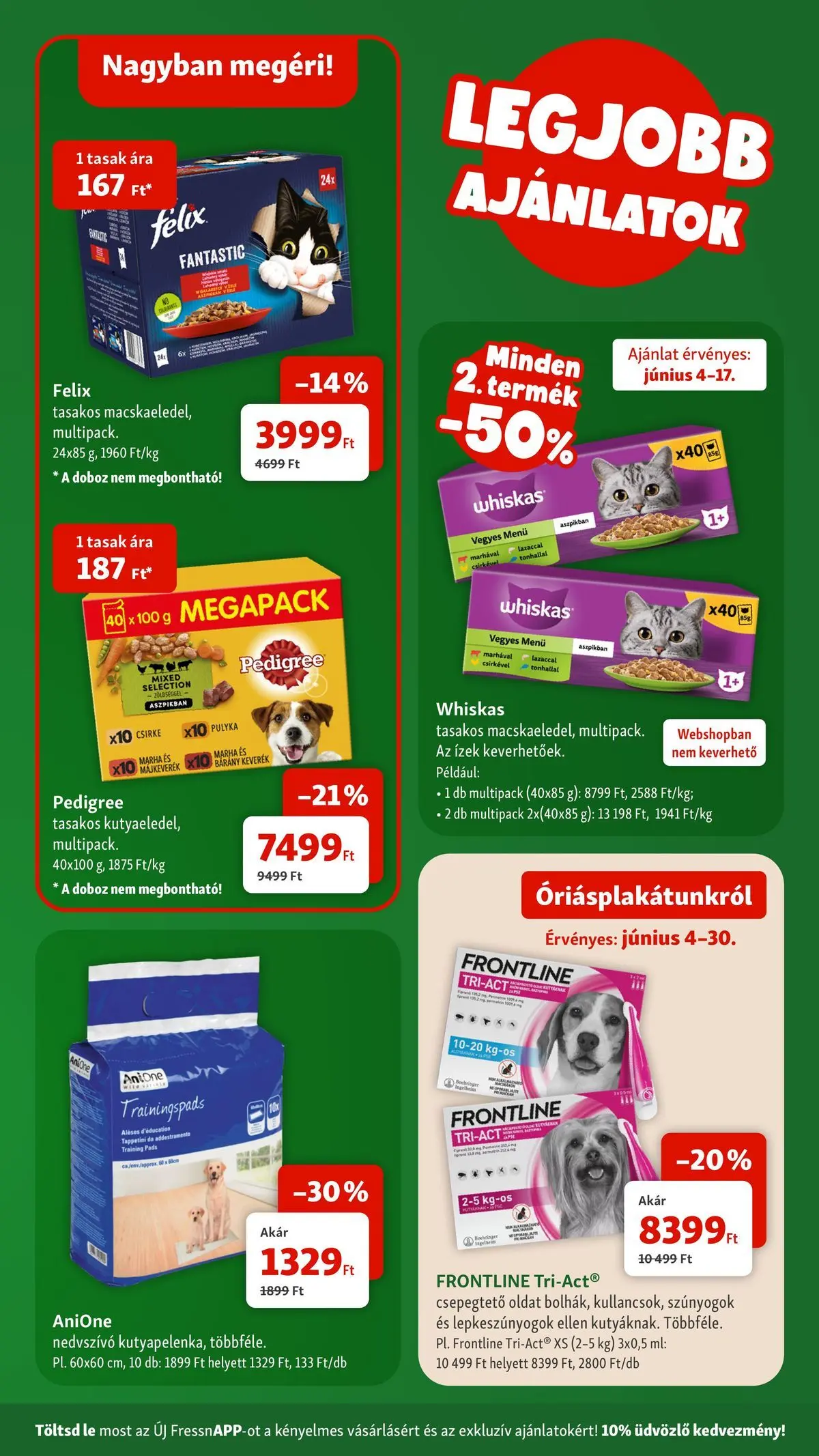 Fressnapf - Fressnapf újság érvényessége 2026.06.10-ig - 2026.06.03. -tól/töl > akció, lapozható szórólap 🛍️ | Oldal: 2 | Termékek: Whiskas, Doboz