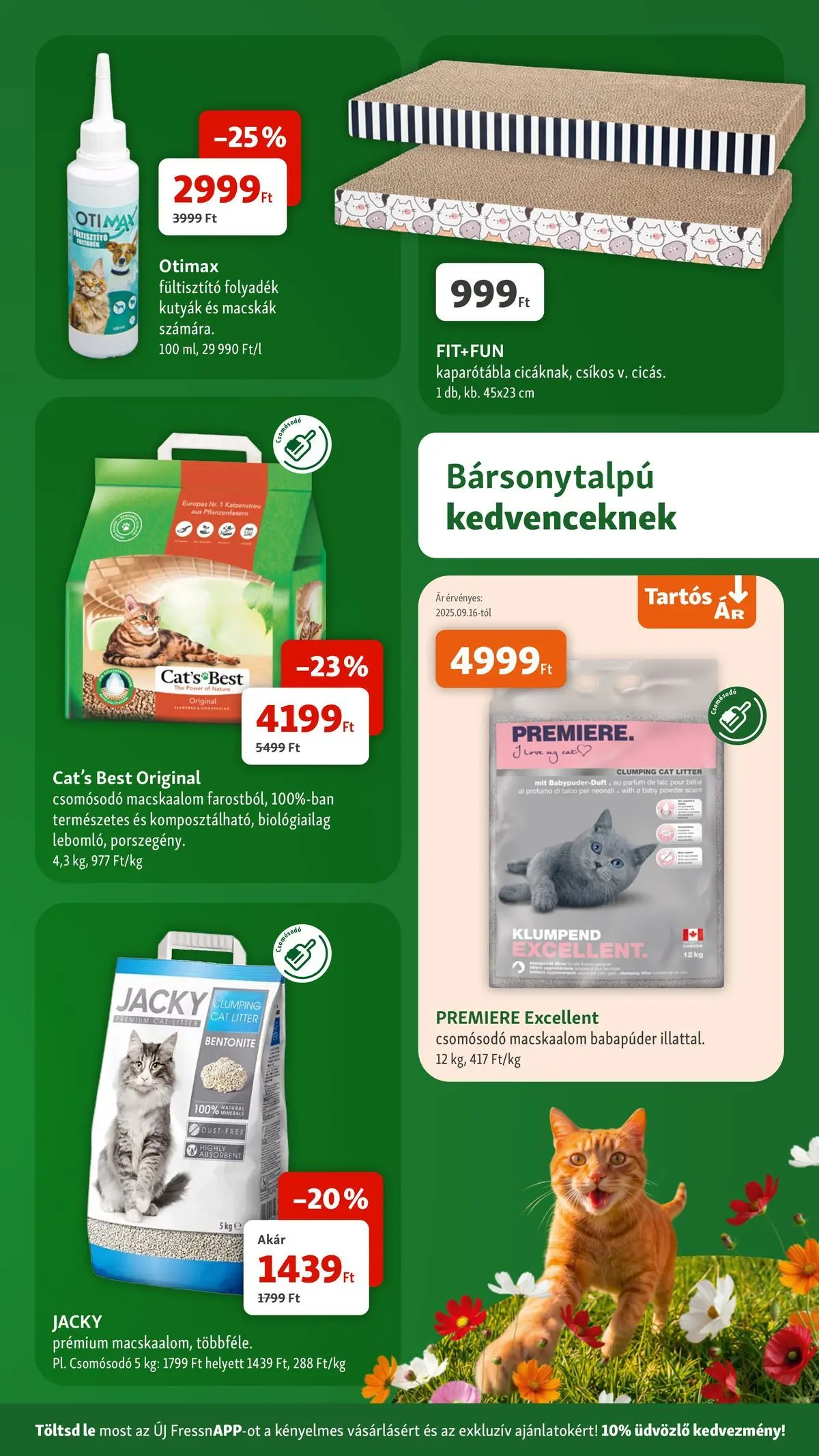 Fressnapf - Fressnapf újság érvényessége 2026.06.10-ig - 2026.06.03. -tól/töl > akció, lapozható szórólap 🛍️ | Oldal: 11 | Termékek: Macskaalom, Fültisztító, Parfüm