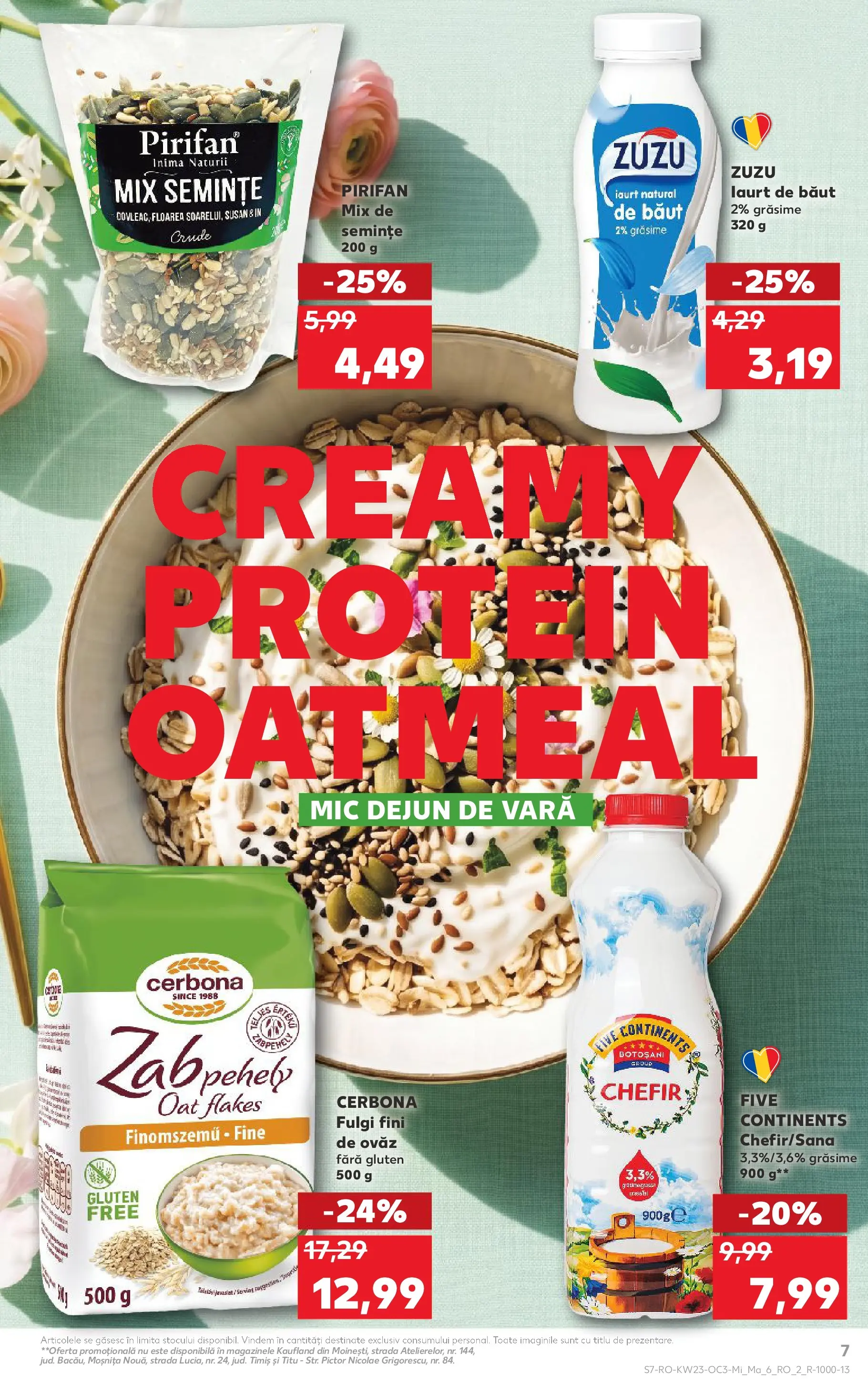 Kaufland Galați 03.06.2026 - Revista si Oferta | Pagină: 7 | Produse: Semințe, Iaurt, Kefir, Fulgi