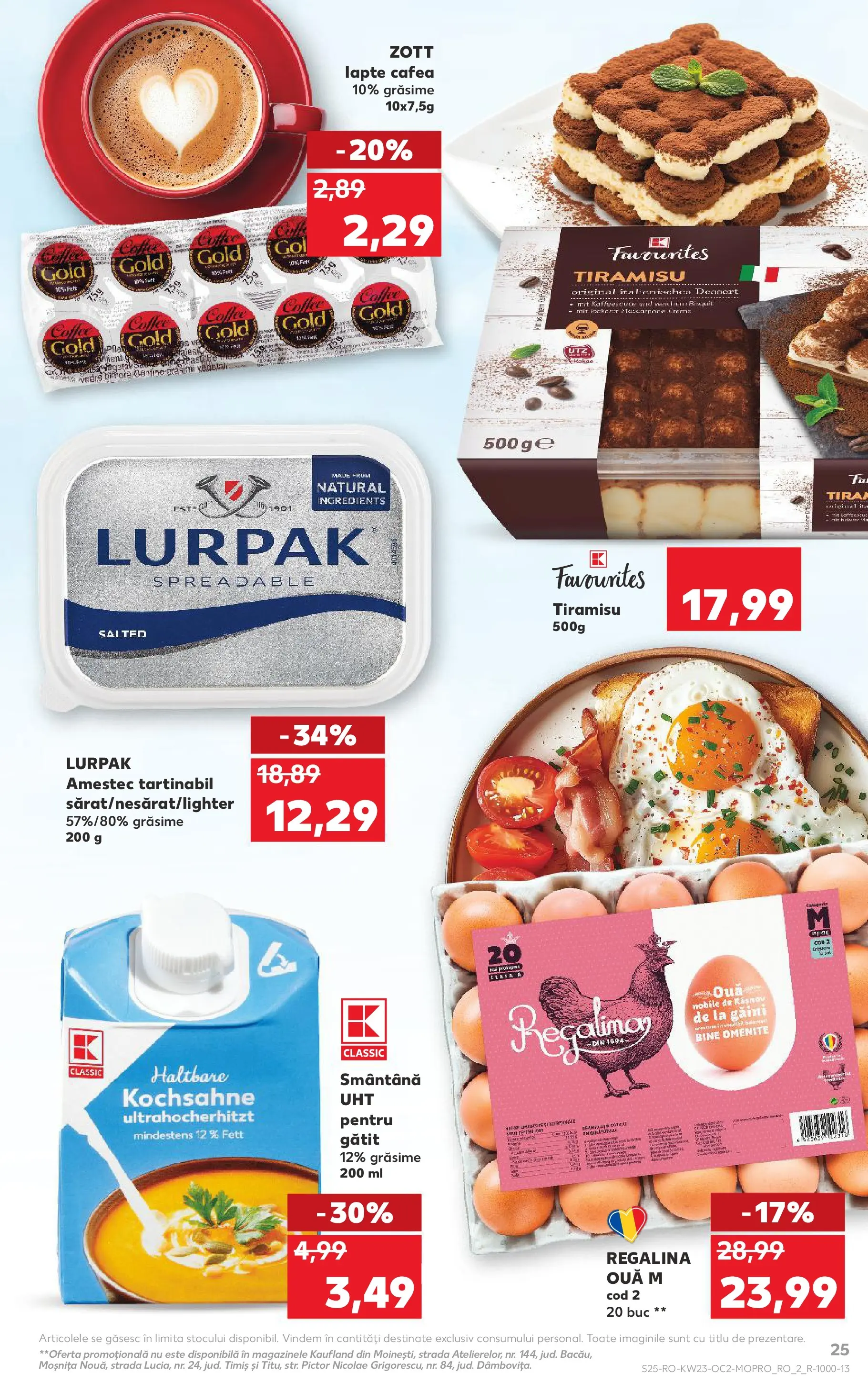 Kaufland Slatina 03.06.2026 - Revista si Oferta | Pagină: 25 | Produse: Lapte, Ouă, Cafea, Smântână