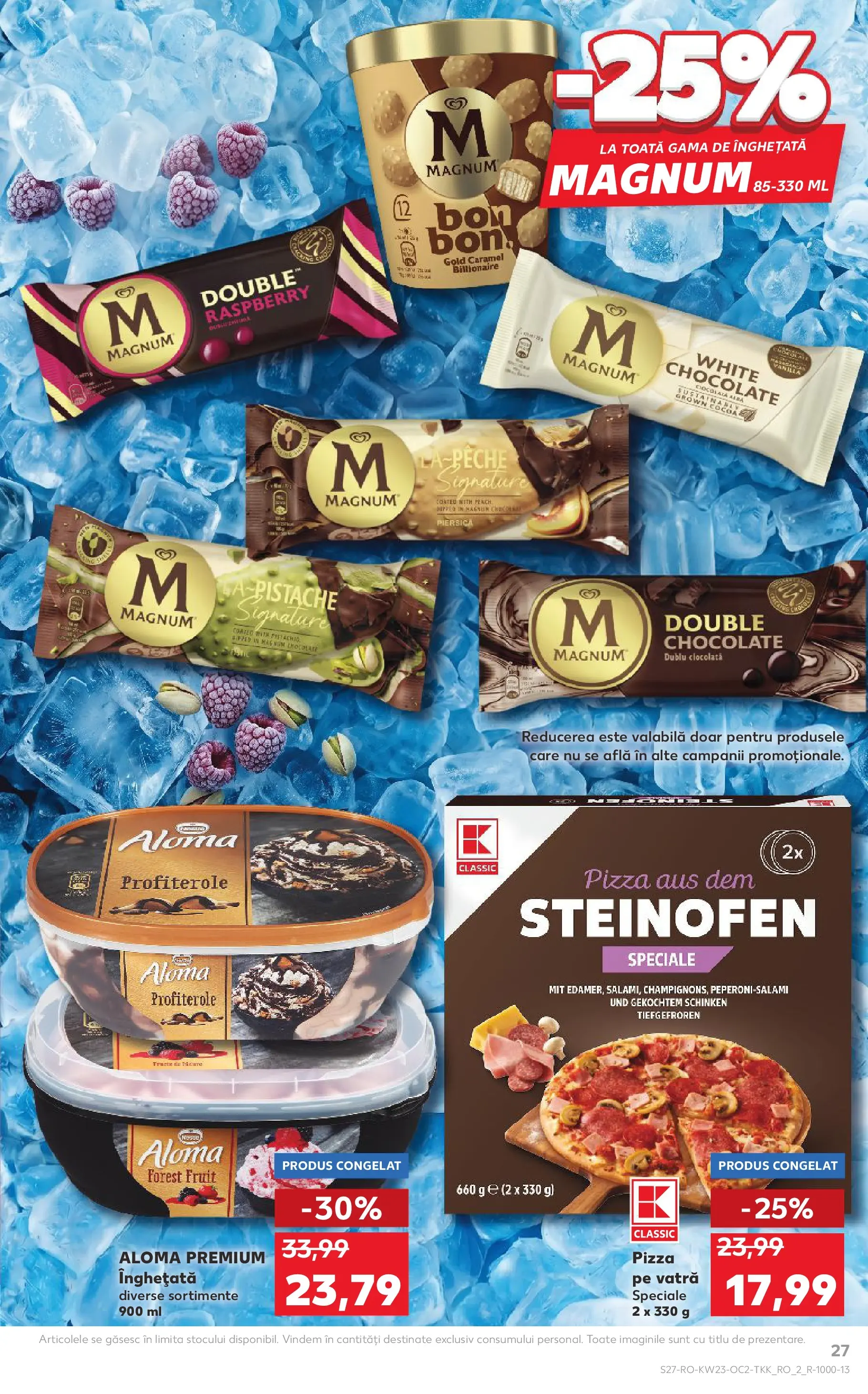 Kaufland Slatina 03.06.2026 - Revista si Oferta | Pagină: 27 | Produse: Piersică, Ciocolată, Pizza, Înghețată