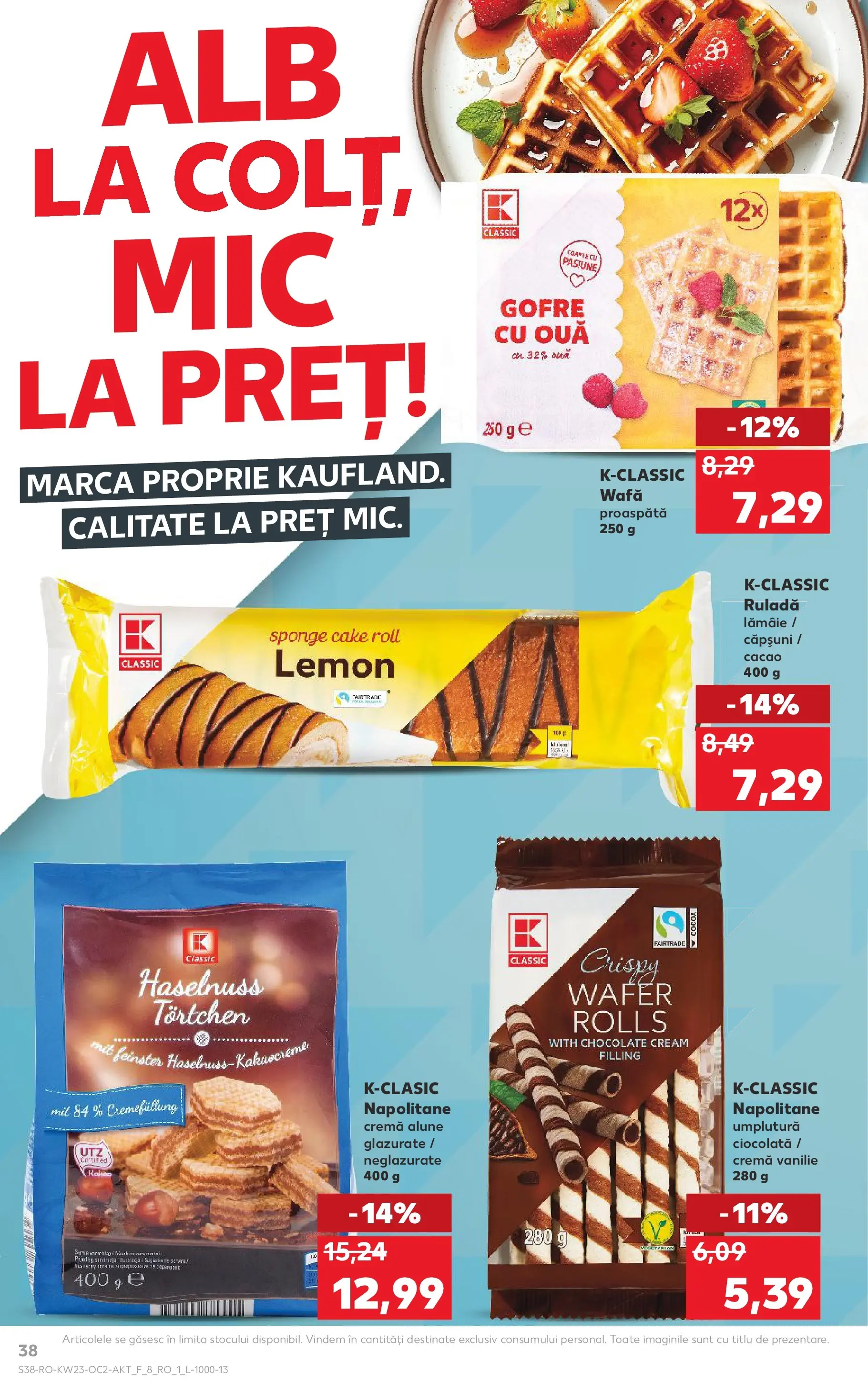 Kaufland Slatina 03.06.2026 - Revista si Oferta | Pagină: 38 | Produse: Napolitane, Cremă, Ouă, Gofre