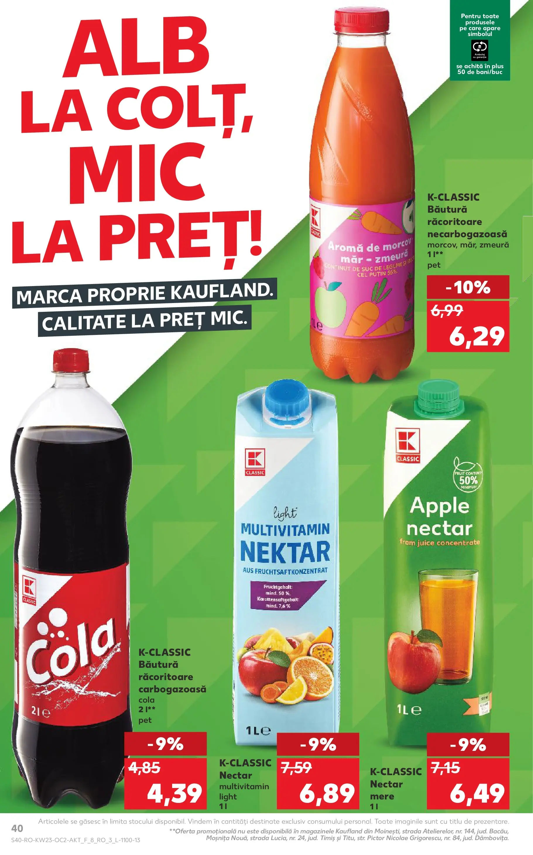 Kaufland Slatina 03.06.2026 - Revista si Oferta | Pagină: 40 | Produse: Zmeură, Amerikan servis, Suc, Mere