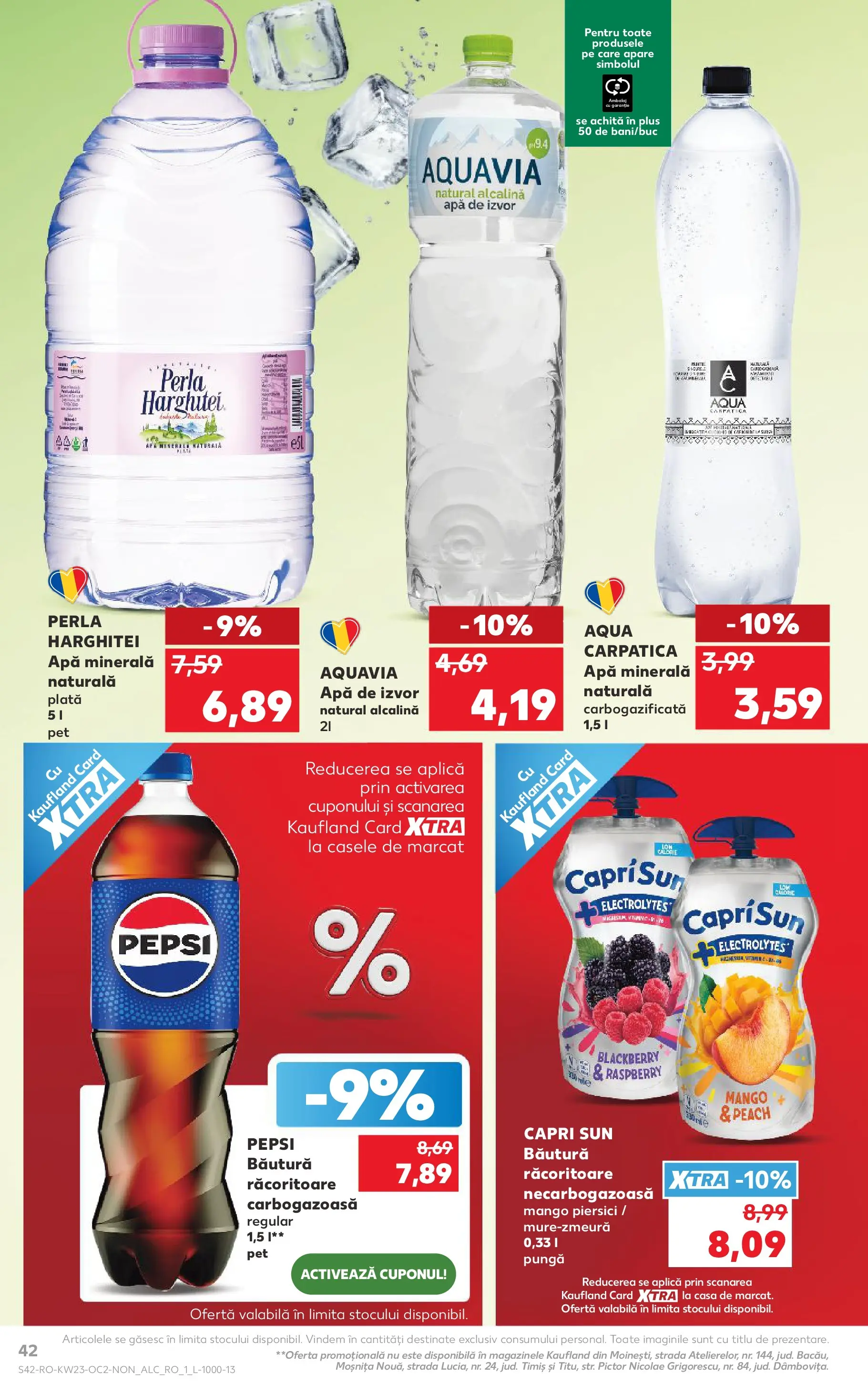 Kaufland Slatina 03.06.2026 - Revista si Oferta | Pagină: 42 | Produse: Pungă, Yazı tahtası kalemi, Apă, Mango