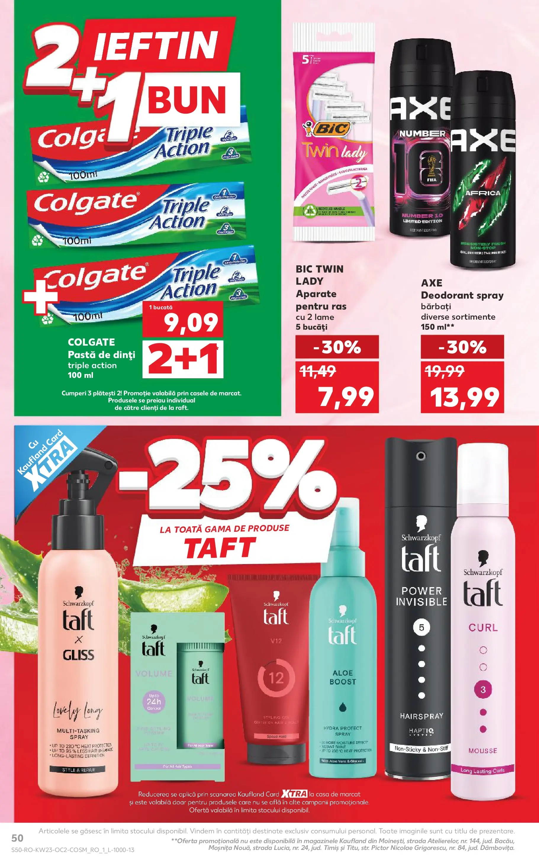Kaufland Slatina 03.06.2026 - Revista si Oferta | Pagină: 50 | Produse: Delgeç, Aloe vera, Deodorant, Pastă de dinți