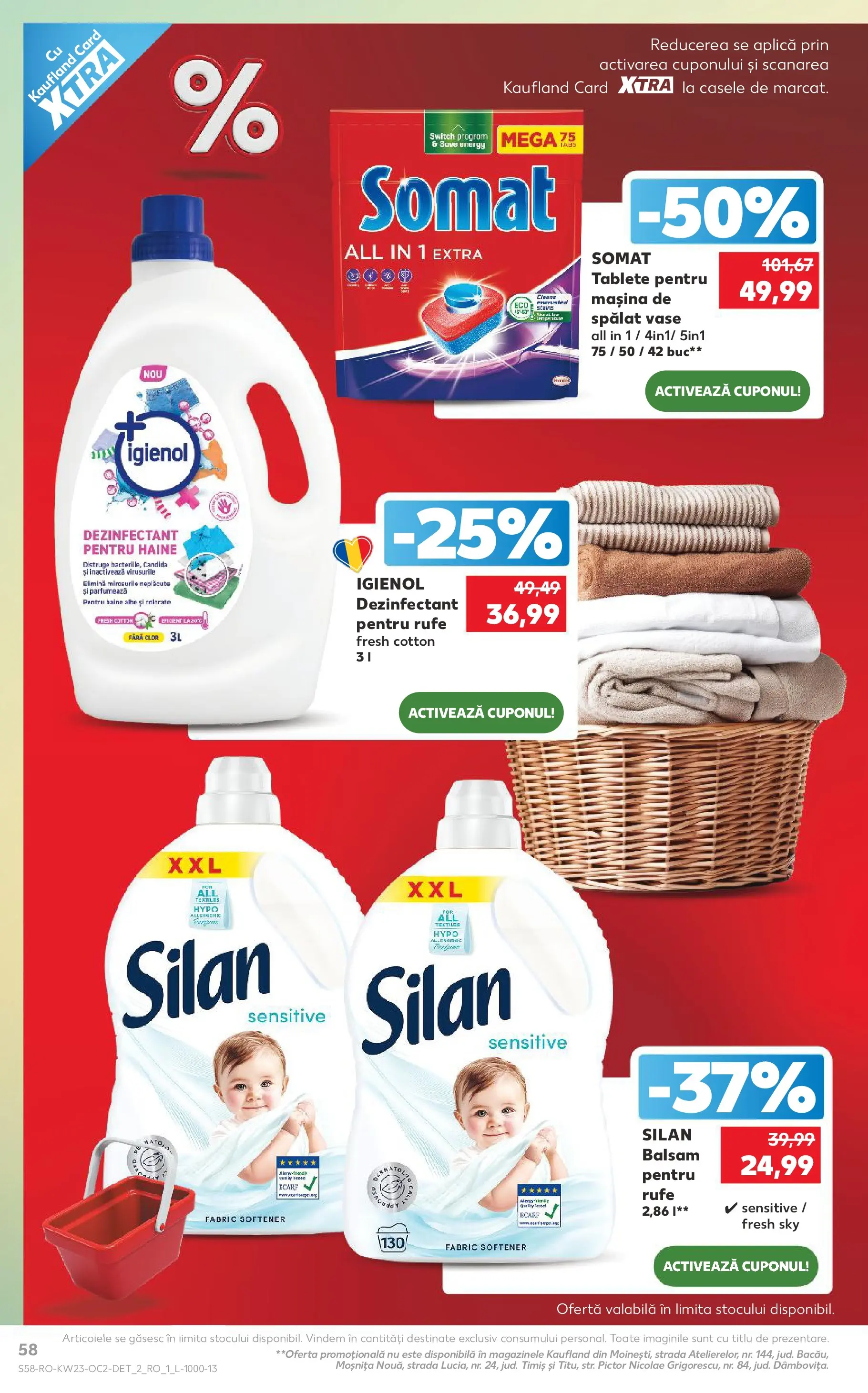 Kaufland Slatina 03.06.2026 - Revista si Oferta | Pagină: 58 | Produse: Mașină De Spălat, Mașină De Spălat Vase, Yorgan, Tablete pentru mașina de spălat