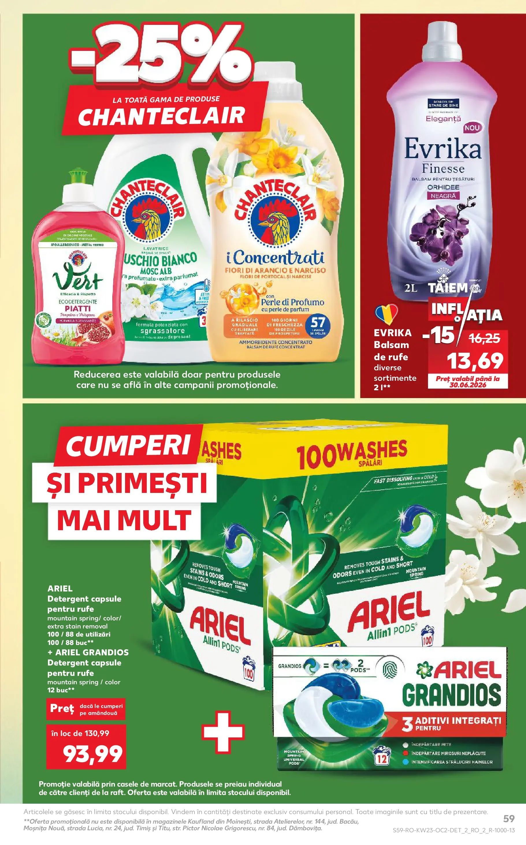 Kaufland Slatina 03.06.2026 - Revista si Oferta | Pagină: 59 | Produse: Orhidee, Akrilik boya, Balsam, Detergent