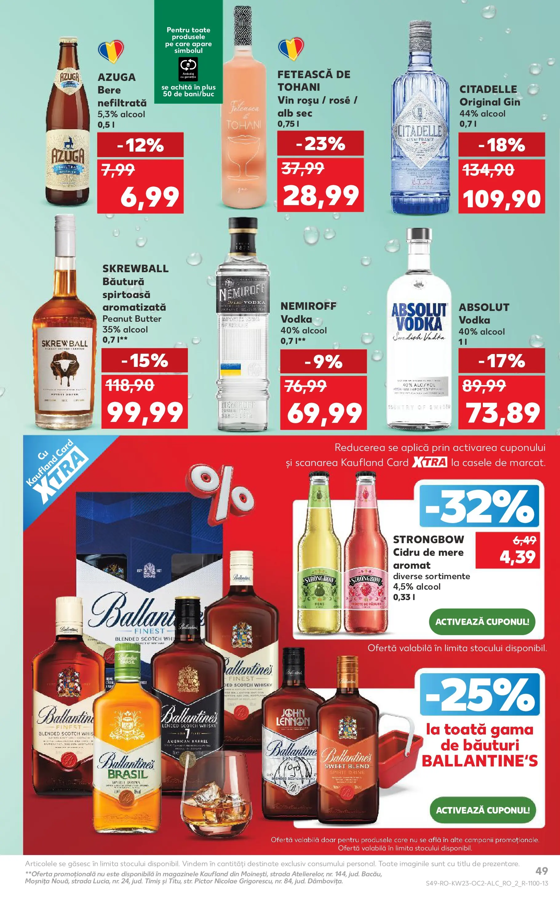Kaufland Slatina 03.06.2026 - Revista si Oferta | Pagină: 49 | Produse: Vin, Bere, Gin, Vodka