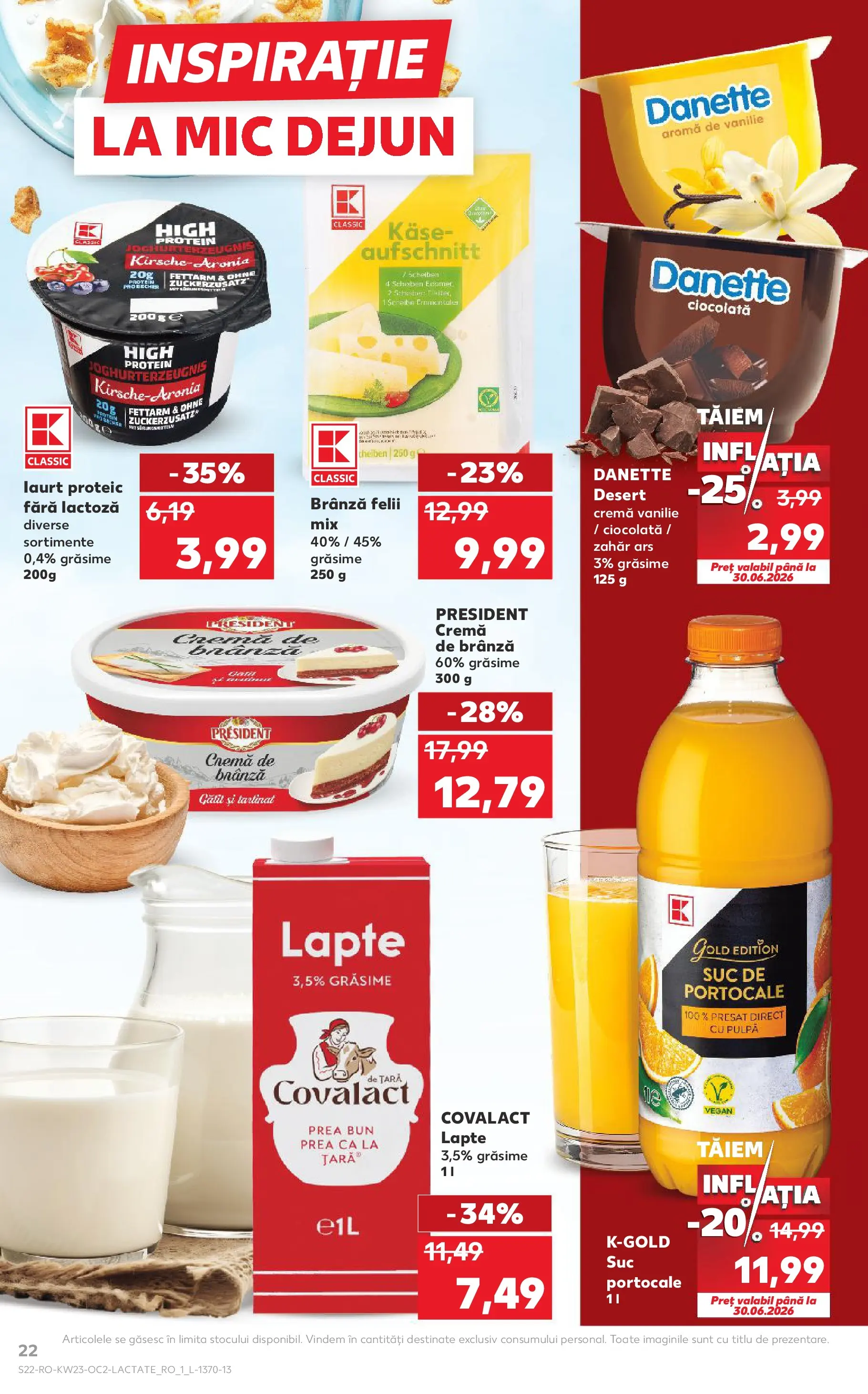 Kaufland Slatina 03.06.2026 - Revista si Oferta | Pagină: 22 | Produse: Cremă, Suc, Portocale, Zahăr