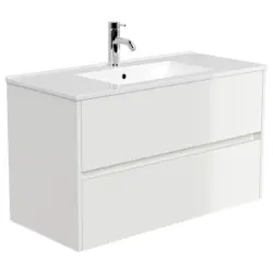 Waschtischkombi Limes Wei&szlig; Hg B: 101 cm