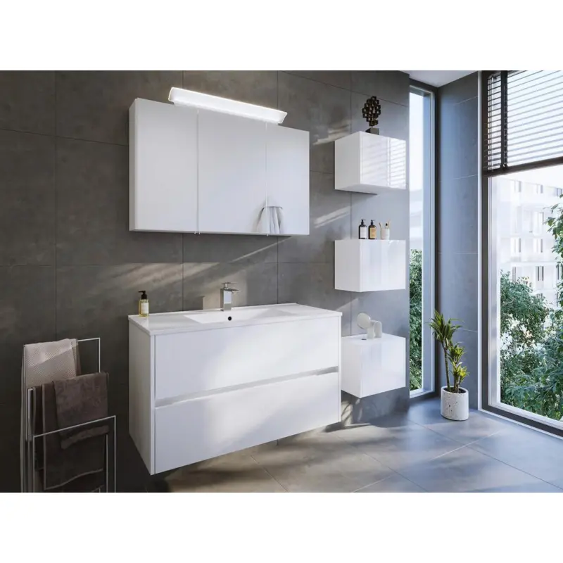 BADEZIMMER Limes, Wei&szlig; HG B: 100 cm