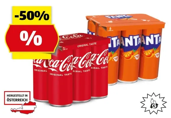COCA-COLA Limonaden*, 6 x 330 ml