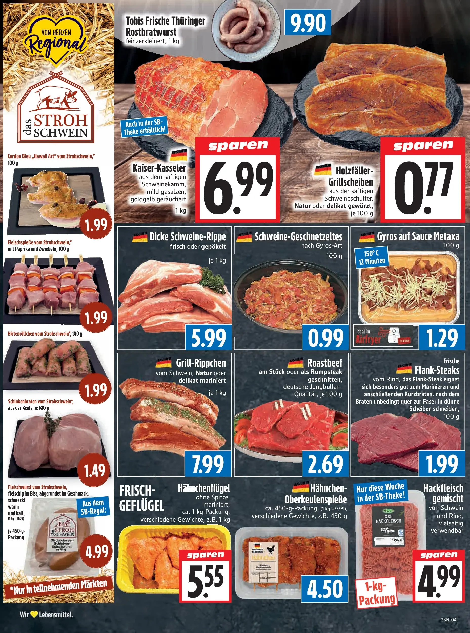 Angebote - Edeka Hahner: Wochenangebote (ab 31.05.2026) zum Blättern | Seite: 6 | Produkte: Theke, Roastbeef, Gyros, Hackfleisch