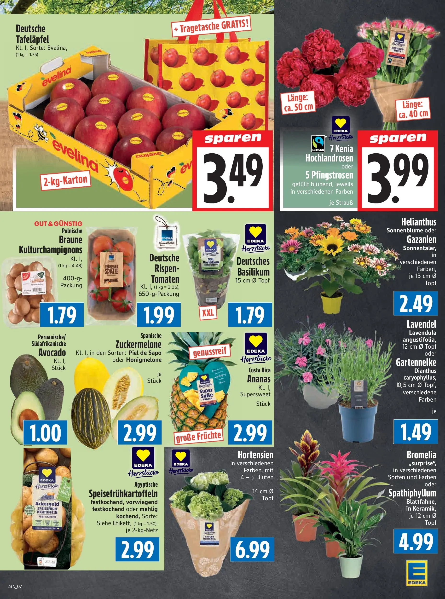 Angebote - Edeka Hahner: Wochenangebote (ab 31.05.2026) zum Blättern | Seite: 9 | Produkte: Ananas, Zuckermelone, Kartoffeln, Lavendel