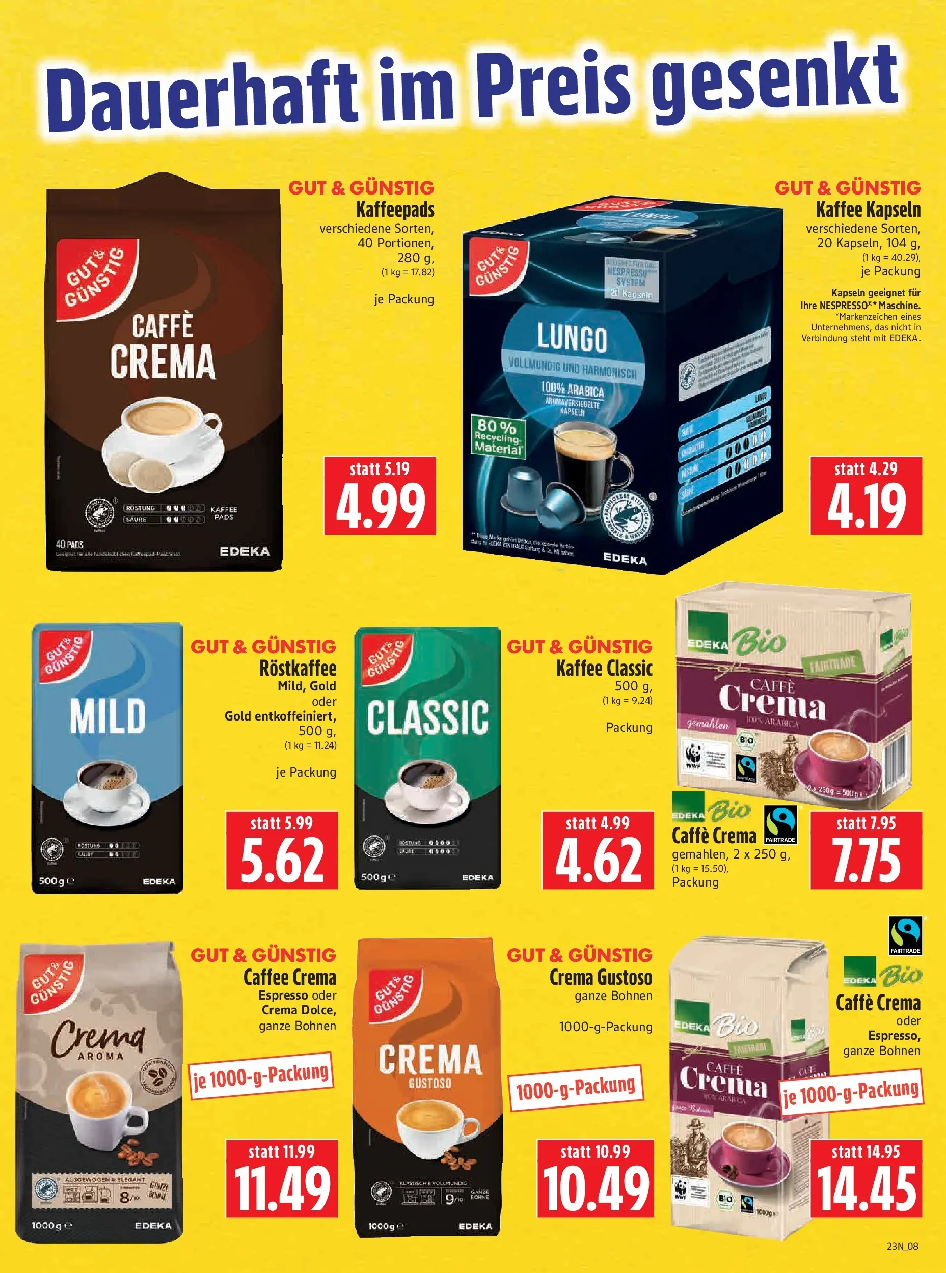 Angebote - Edeka Hahner: Wochenangebote (ab 31.05.2026) zum Blättern | Seite: 10 | Produkte: Kaffeepads, Kaffee